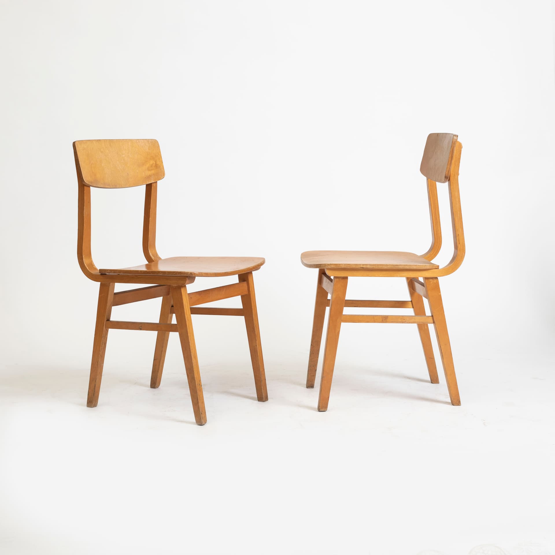 Krzesło, jasnobrązowy, sklejka, Czechosłowacja, lata 60. - 96223