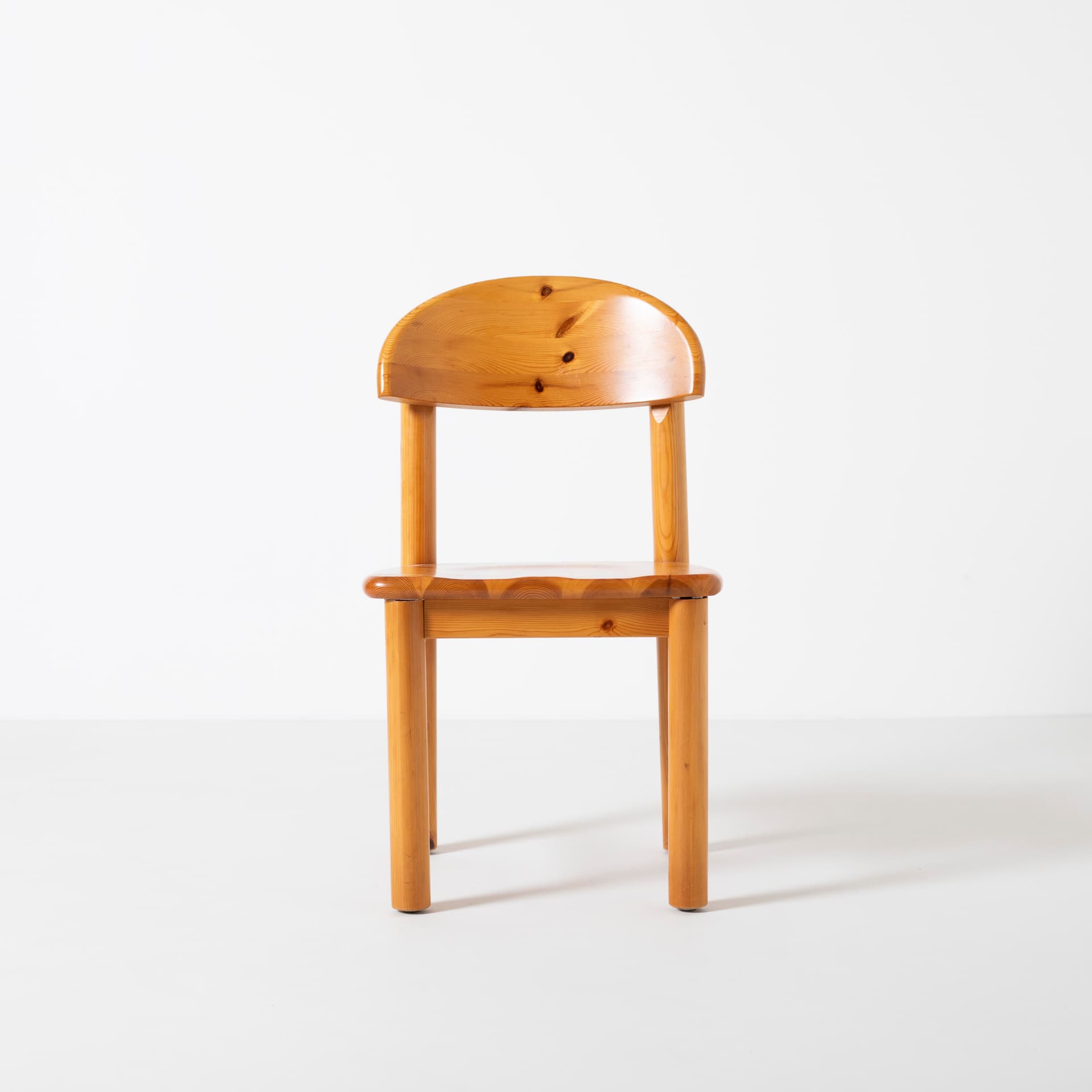 Krzesło do jadalni, sosna jasnobrązowa, proj. R. Daumiller, Dania, lata 70. - 96240