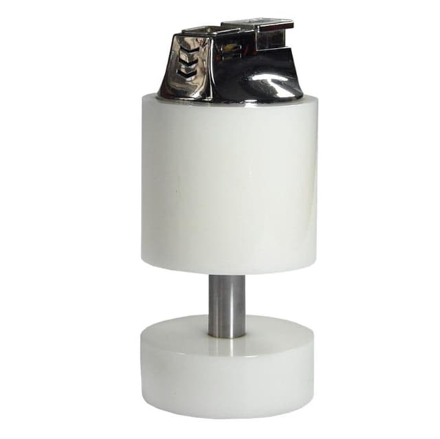 White Postmodern Table Lighter, Sarome, Japan, 1970s - DIMENSION