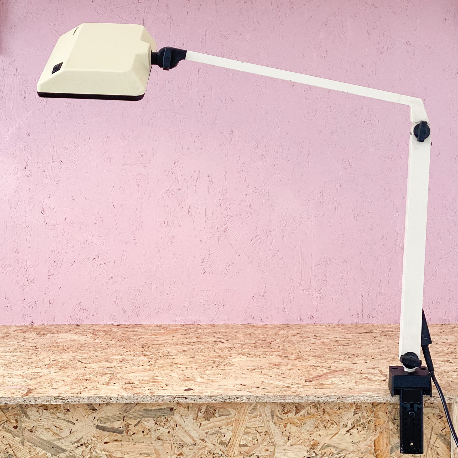 Lampa biurkowa Waldmann, beżowy, metal, lata 70. - 97069