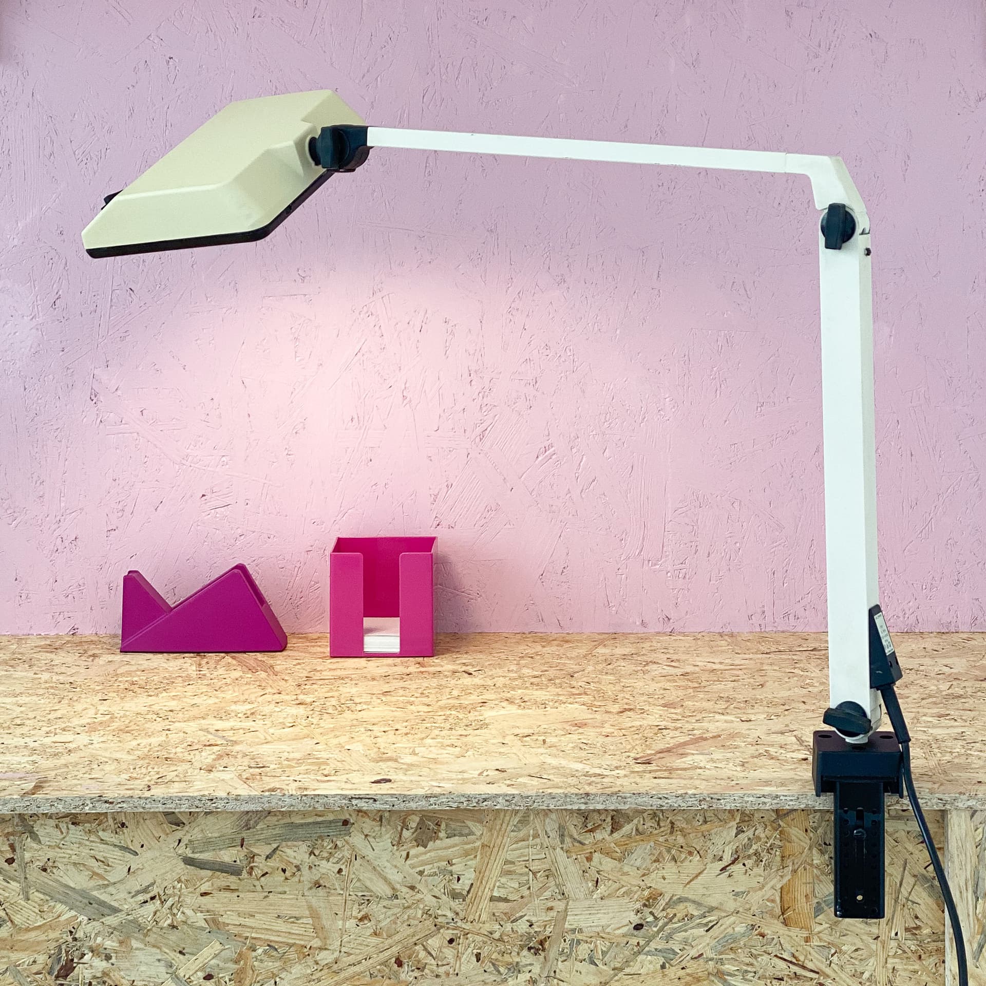 Lampa biurkowa Waldmann, beżowy, metal, lata 70. - 97071