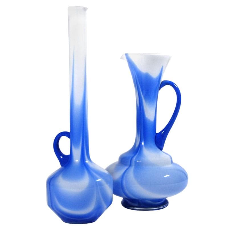 Cobalt Glass Vases, for Carlo Moretti, Italy, 1960s