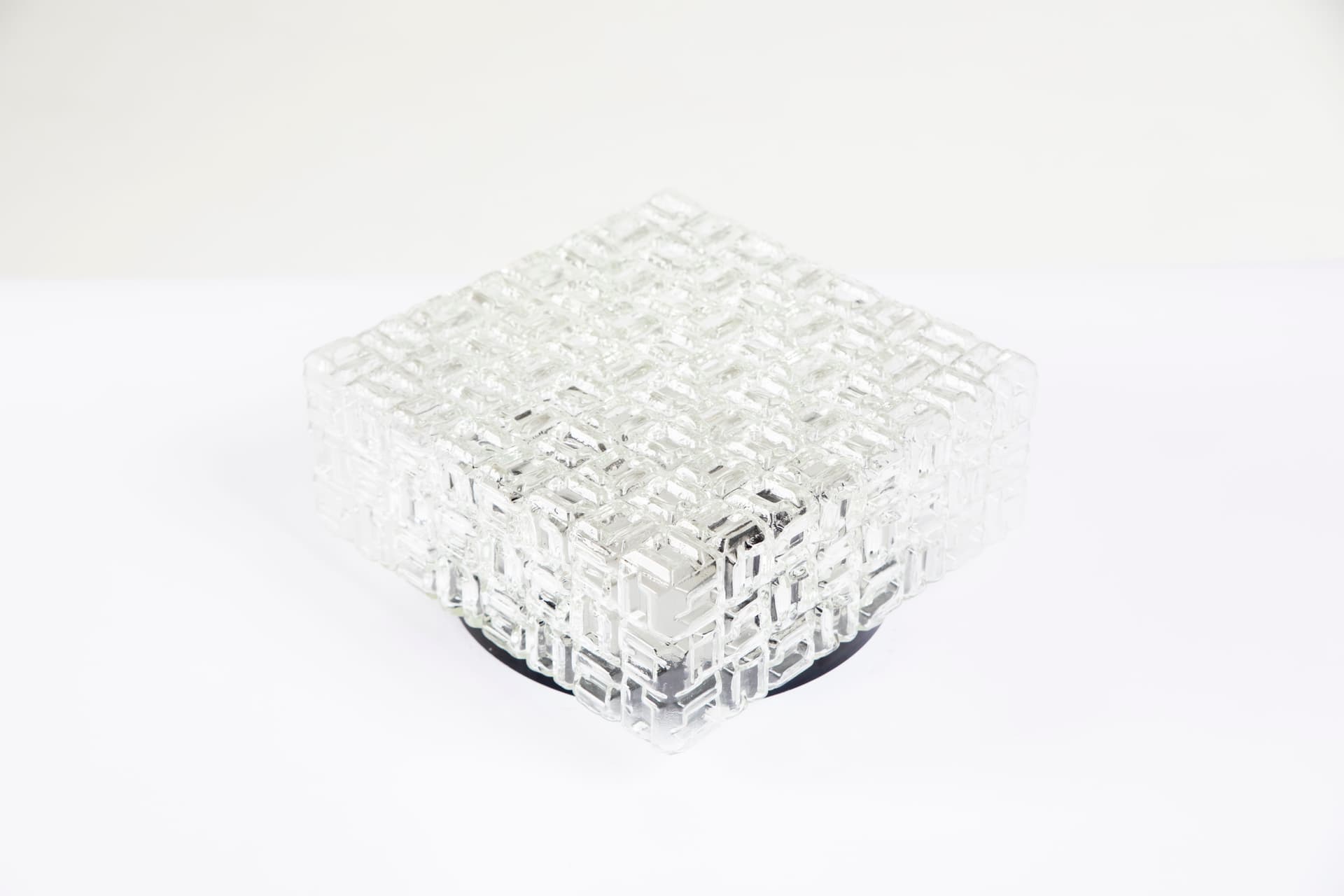 Kinkiet, transparentny, szkło, Czechy, lata 60. - 97197