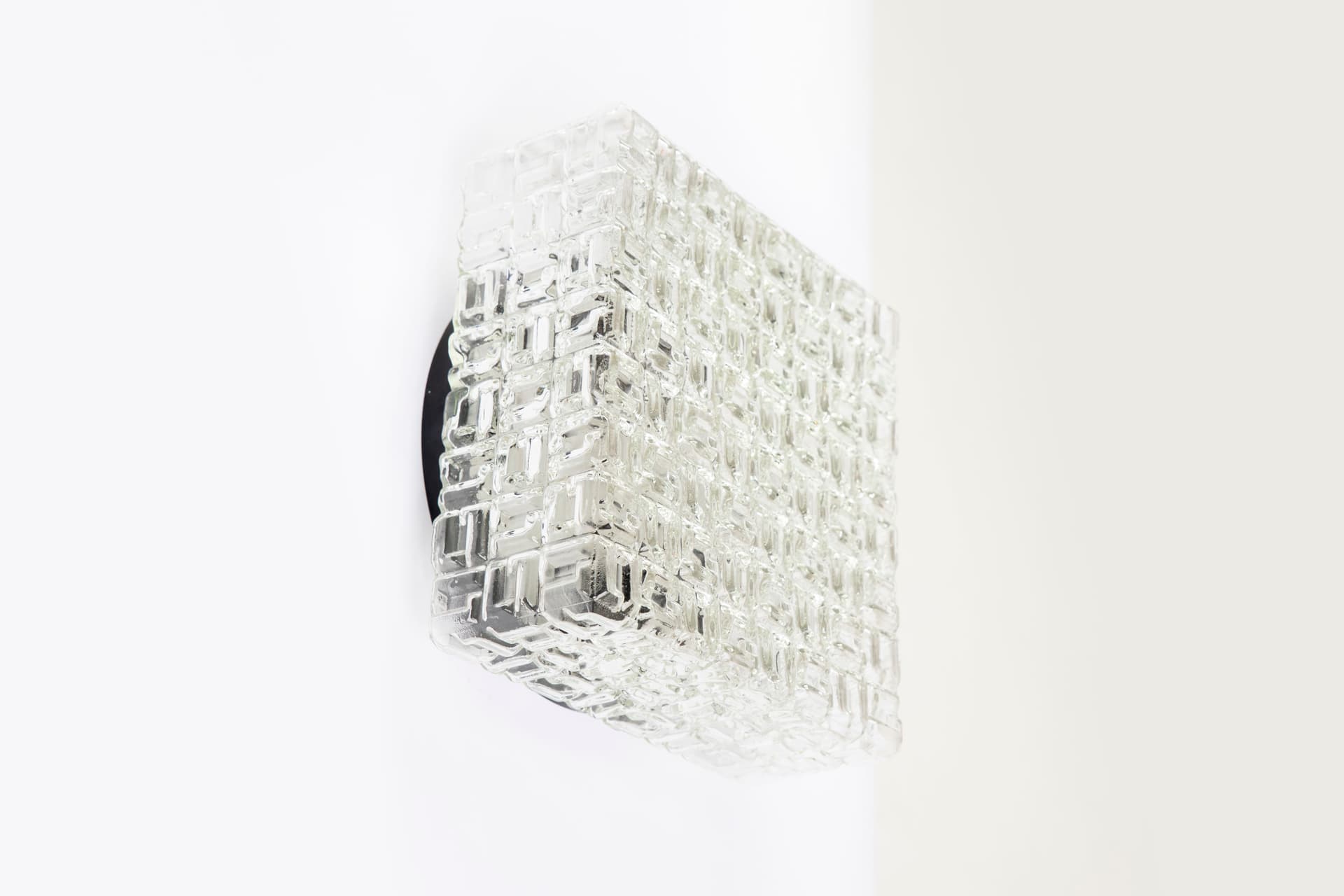 Kinkiet, transparentny, szkło, Czechy, lata 60. - 97196