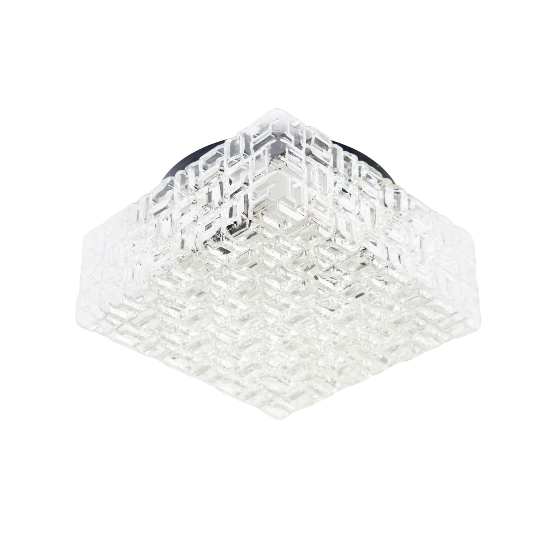 Kinkiet, transparentny, szkło, Czechy, lata 60.