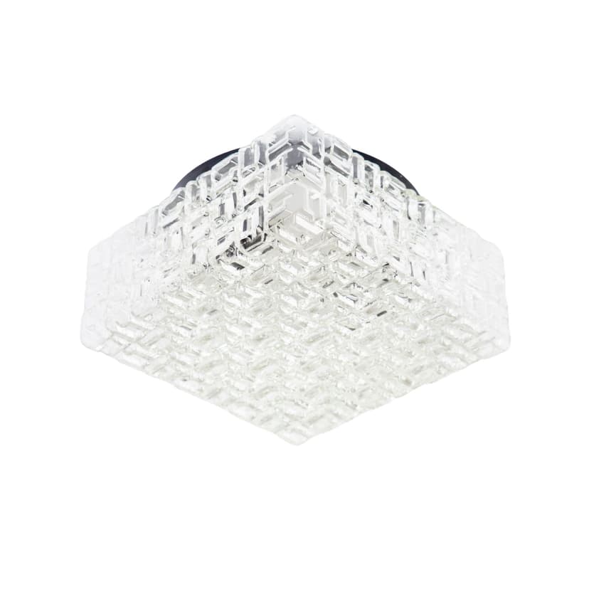 Kinkiet, transparentny, szkło, Czechy, lata 60.