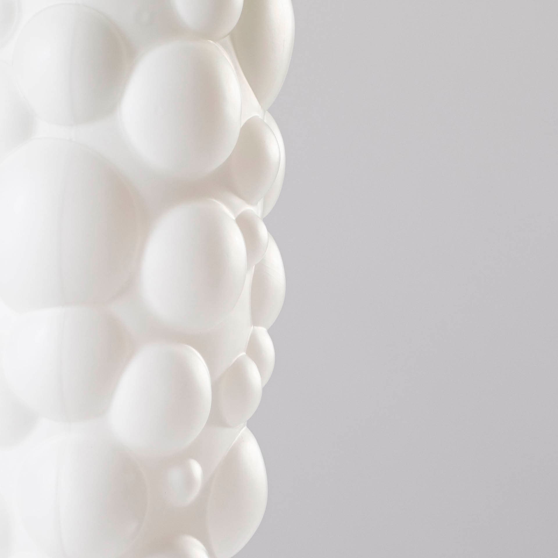 Pendant lamp, white glass, by K. Wolf, Czechoslovakia, 1960s. - 97313