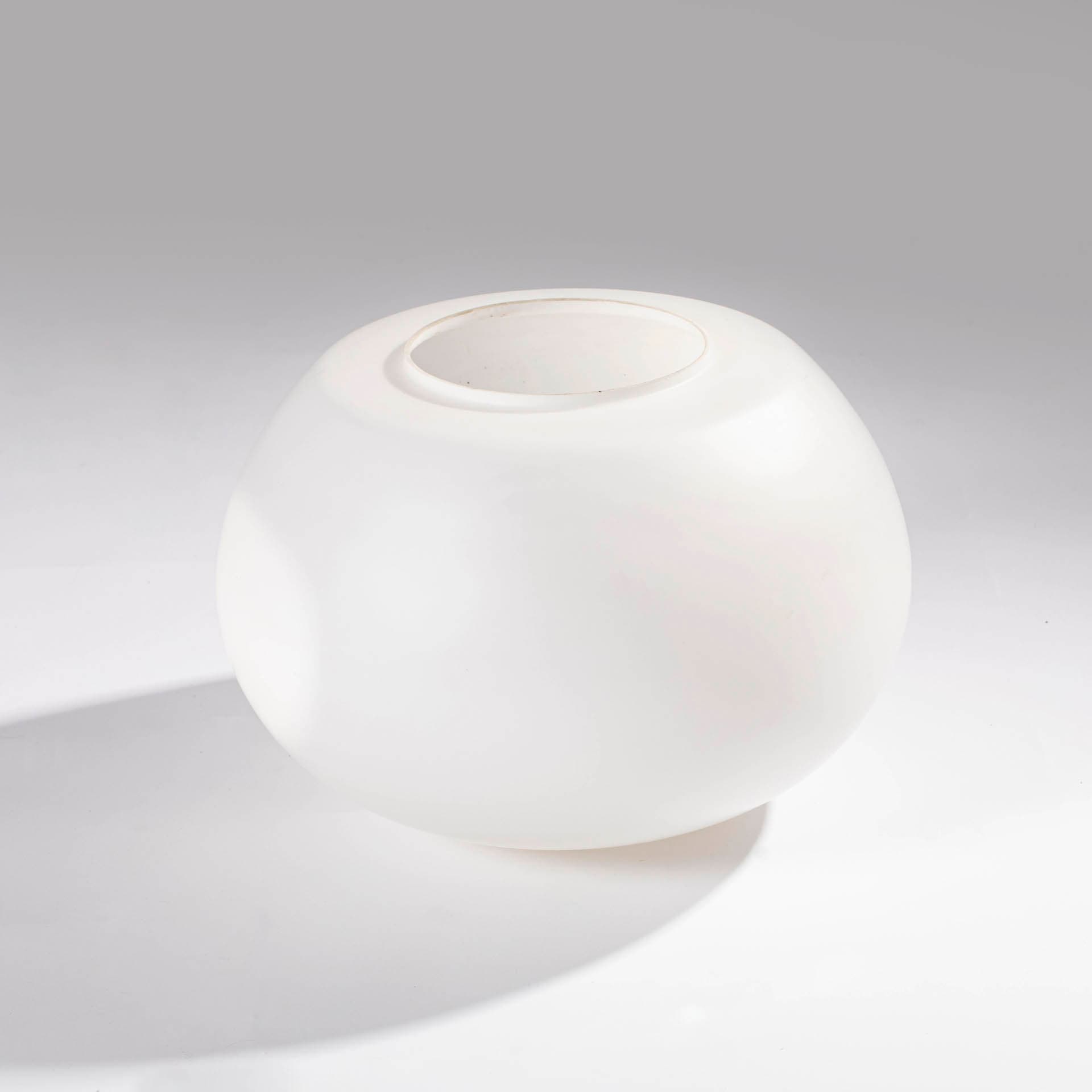 Pendant lamp, white glass, by K. Wolf, Czechoslovakia, 1960s. - 97330