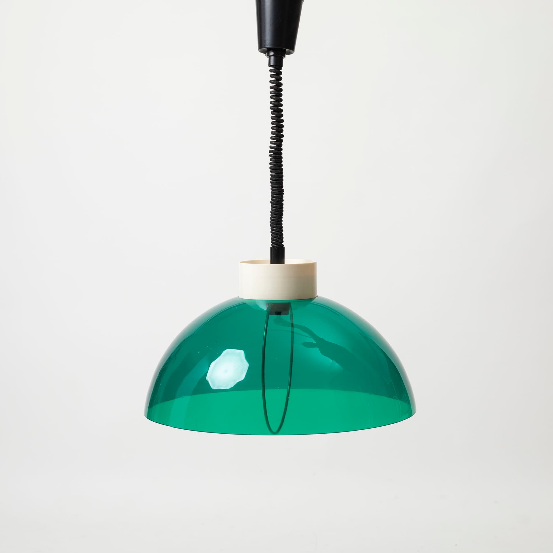 Pendant lamp Space Age, green, plexiglass, Polam, Poland, 1970s. - 97341