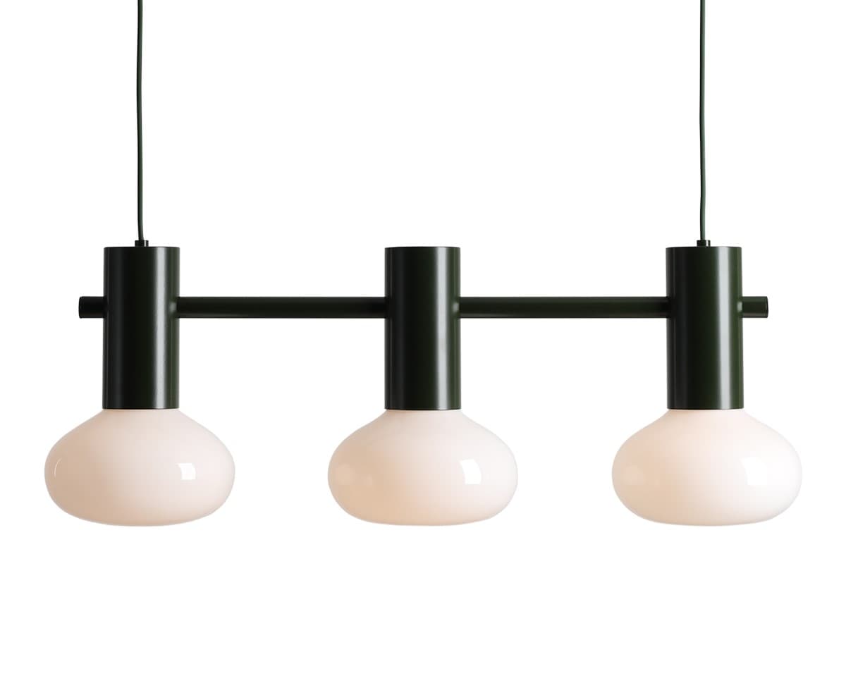 Pendant lamp Flo 3 green, Artera