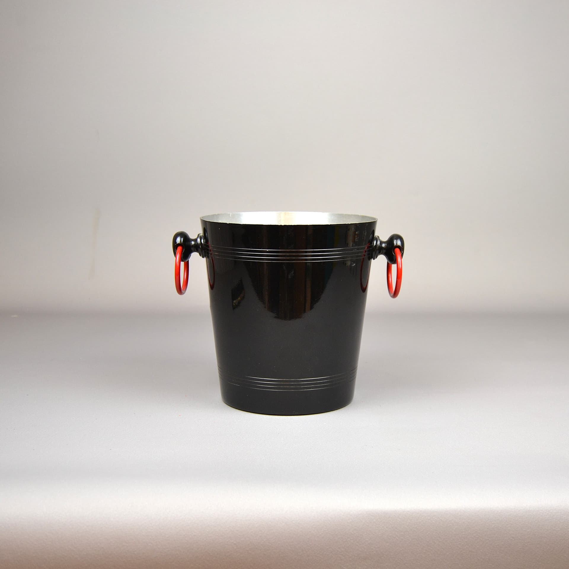 Cooler do wina, Bollinger, czarny, aluminium, Francja, lata 70. - 779