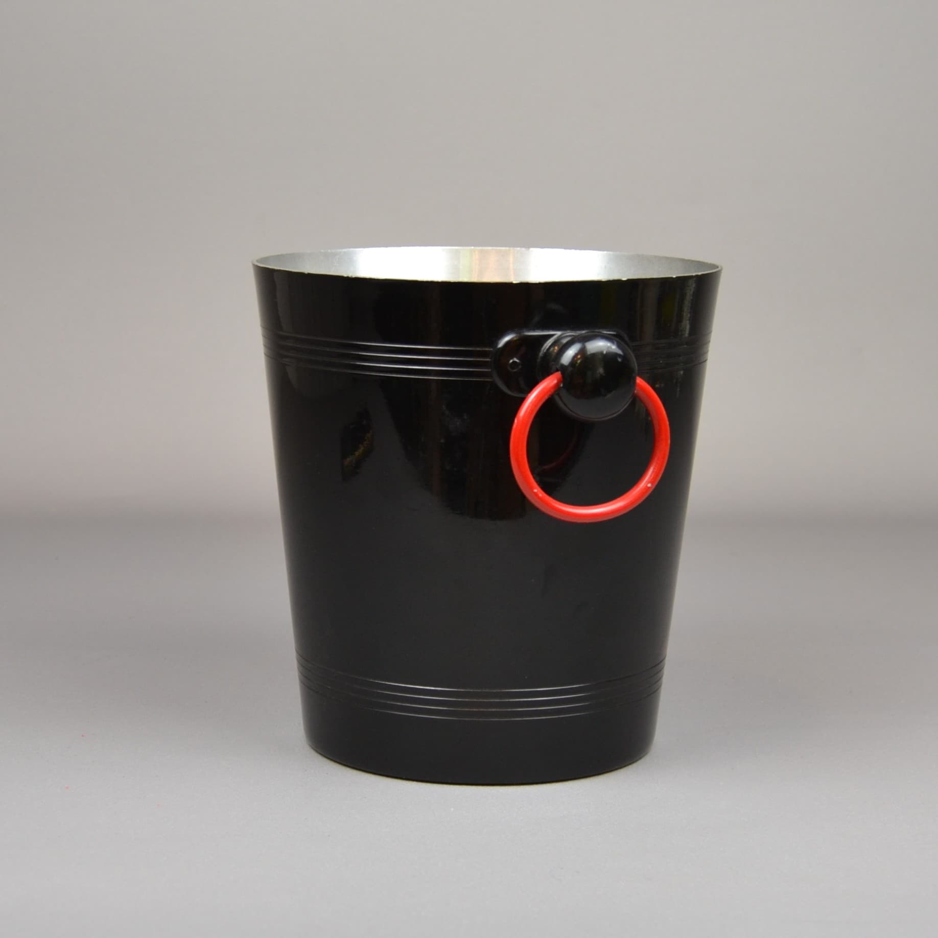 Cooler do wina, Bollinger, czarny, aluminium, Francja, lata 70. - 772