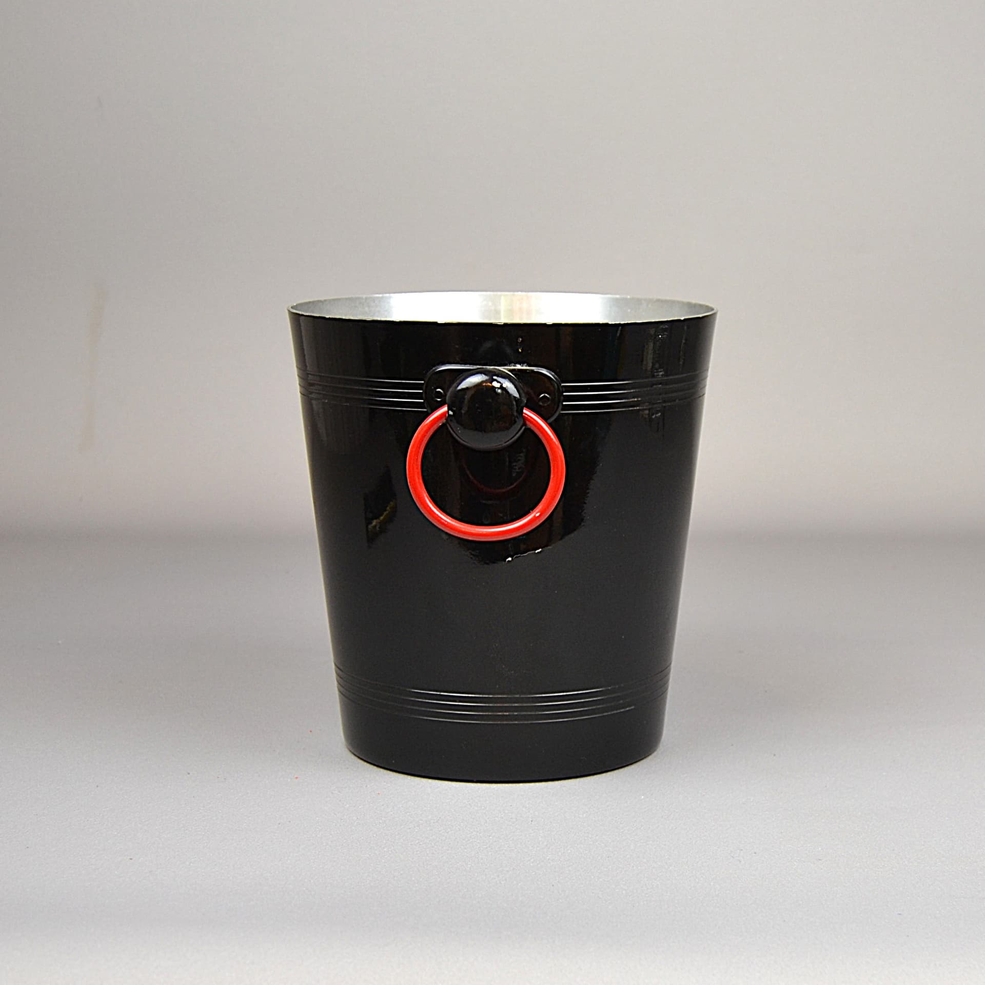 Cooler do wina, Bollinger, czarny, aluminium, Francja, lata 70. - 777