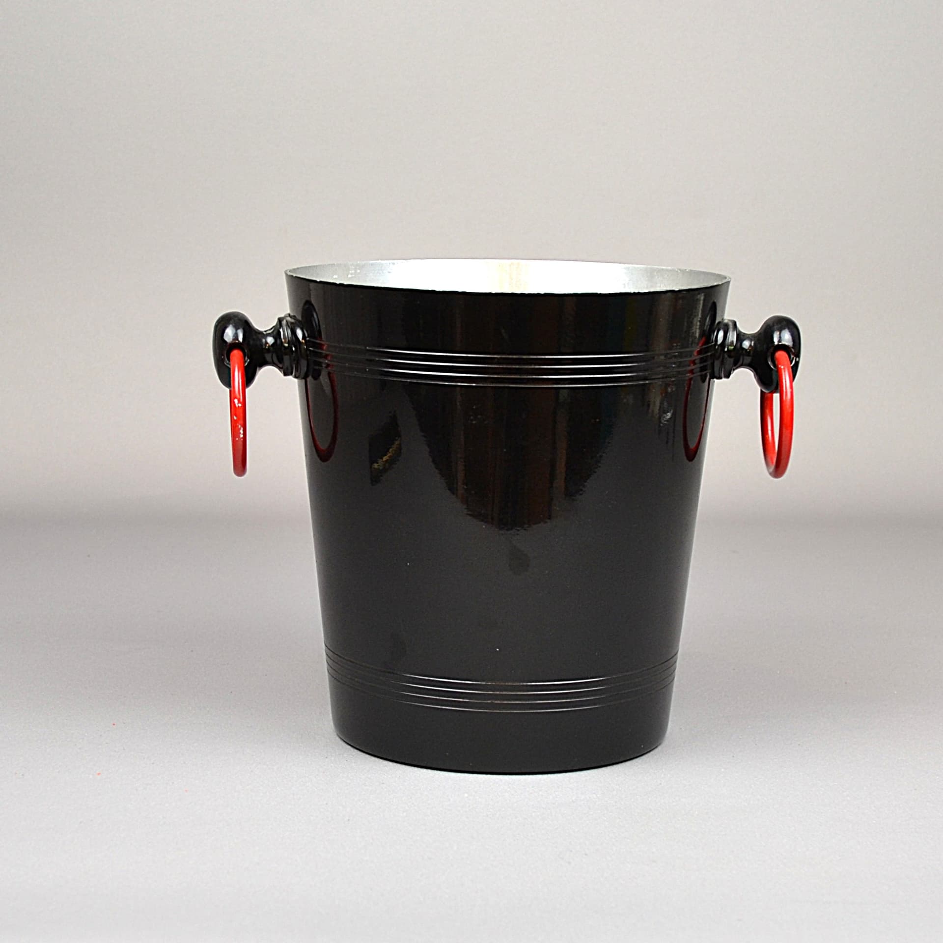 Cooler do wina, Bollinger, czarny, aluminium, Francja, lata 70. - 774