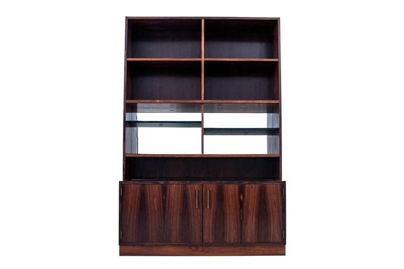 Palisandrowy regał, duński design, Dania, lata 60.