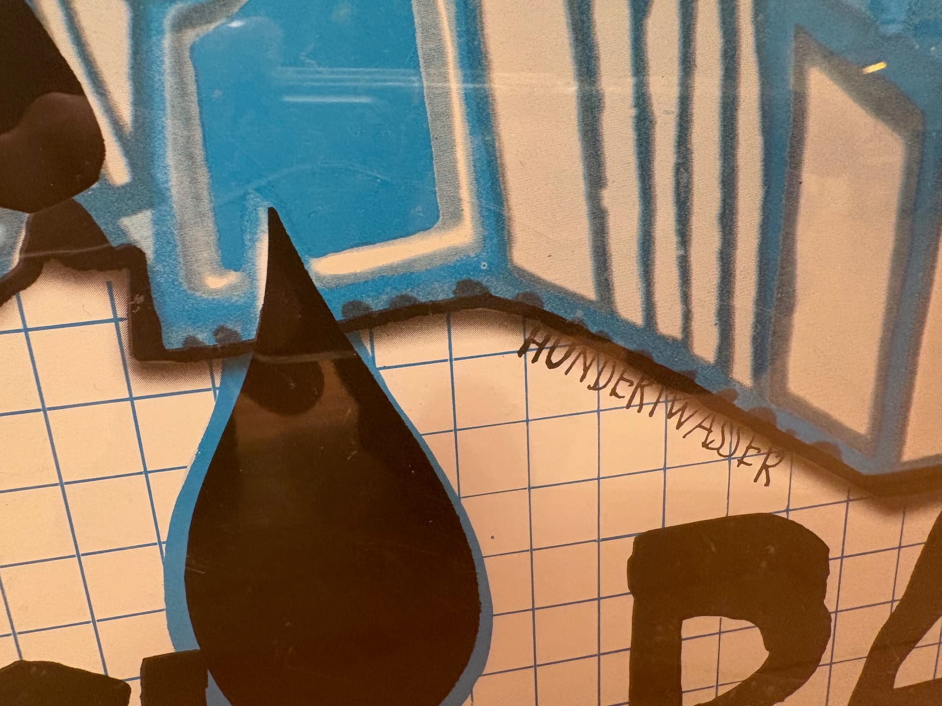 Plakat Save the Rain 85x59,5 cm, multikolor, papier, aut. F. Hundertwasser, Szwajcaria, lata 80. - 98007