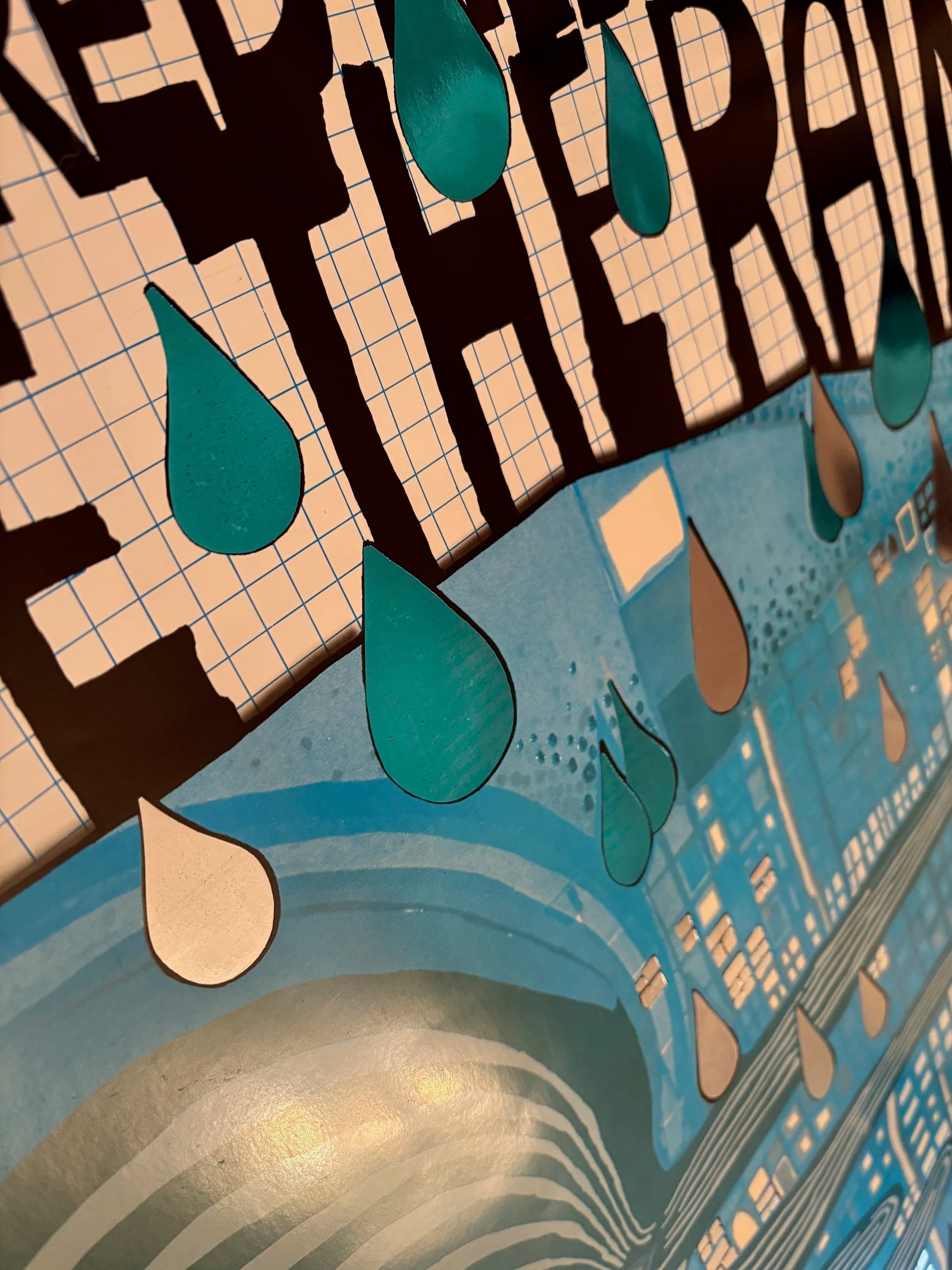 Plakat Save the Rain 85x59,5 cm, multikolor, papier, aut. F. Hundertwasser, Szwajcaria, lata 80. - 97996