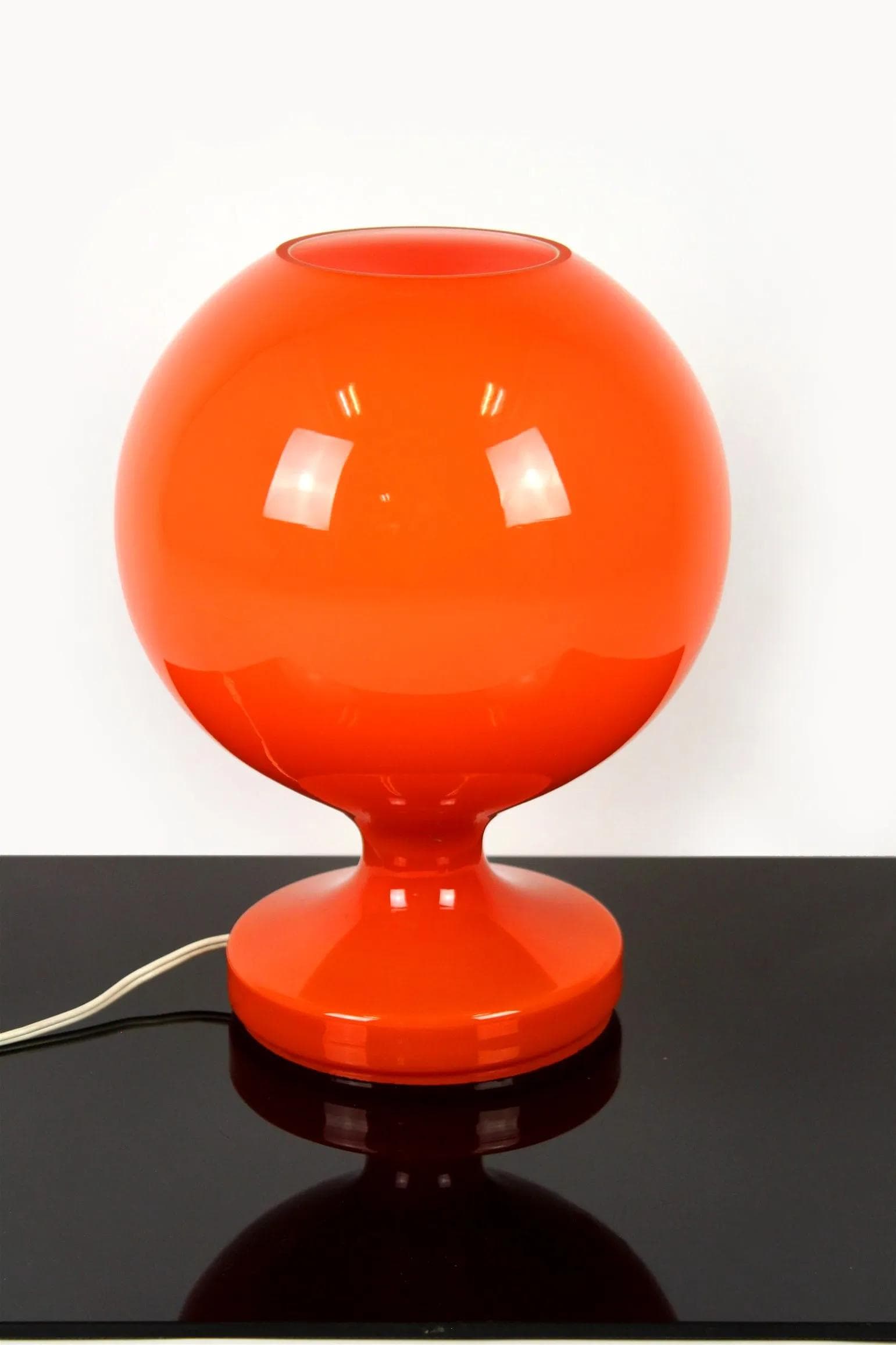 Lampa stołowa, pomarańczowy, szkło, proj. S. Tabery, OPP Jihlava, Czechosłowacja, lata 70. - 98032