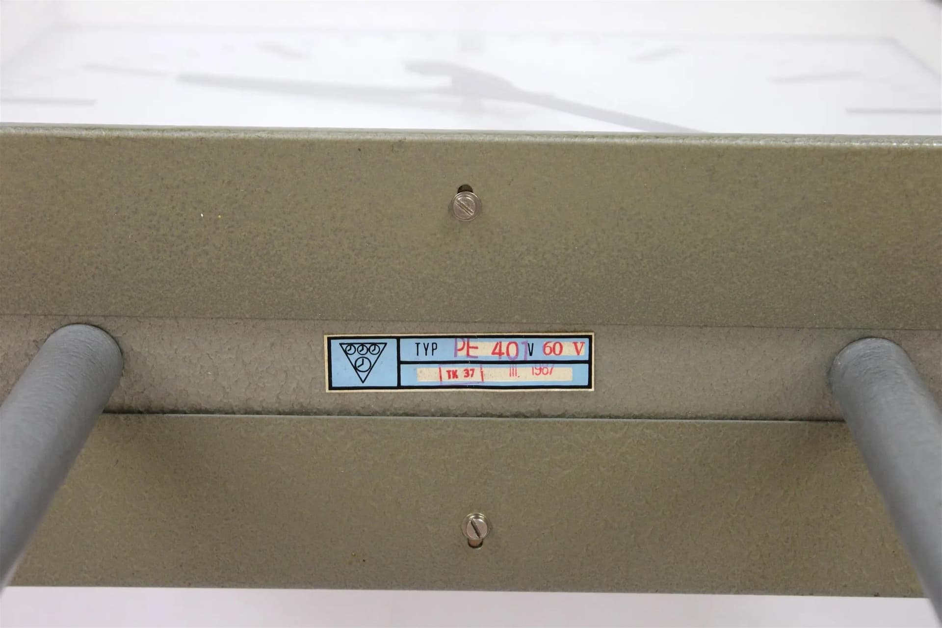 Zegar kolejowy dwustronny Pragotron, szary, metal, Czechosłowacja, lata 80. - 98179