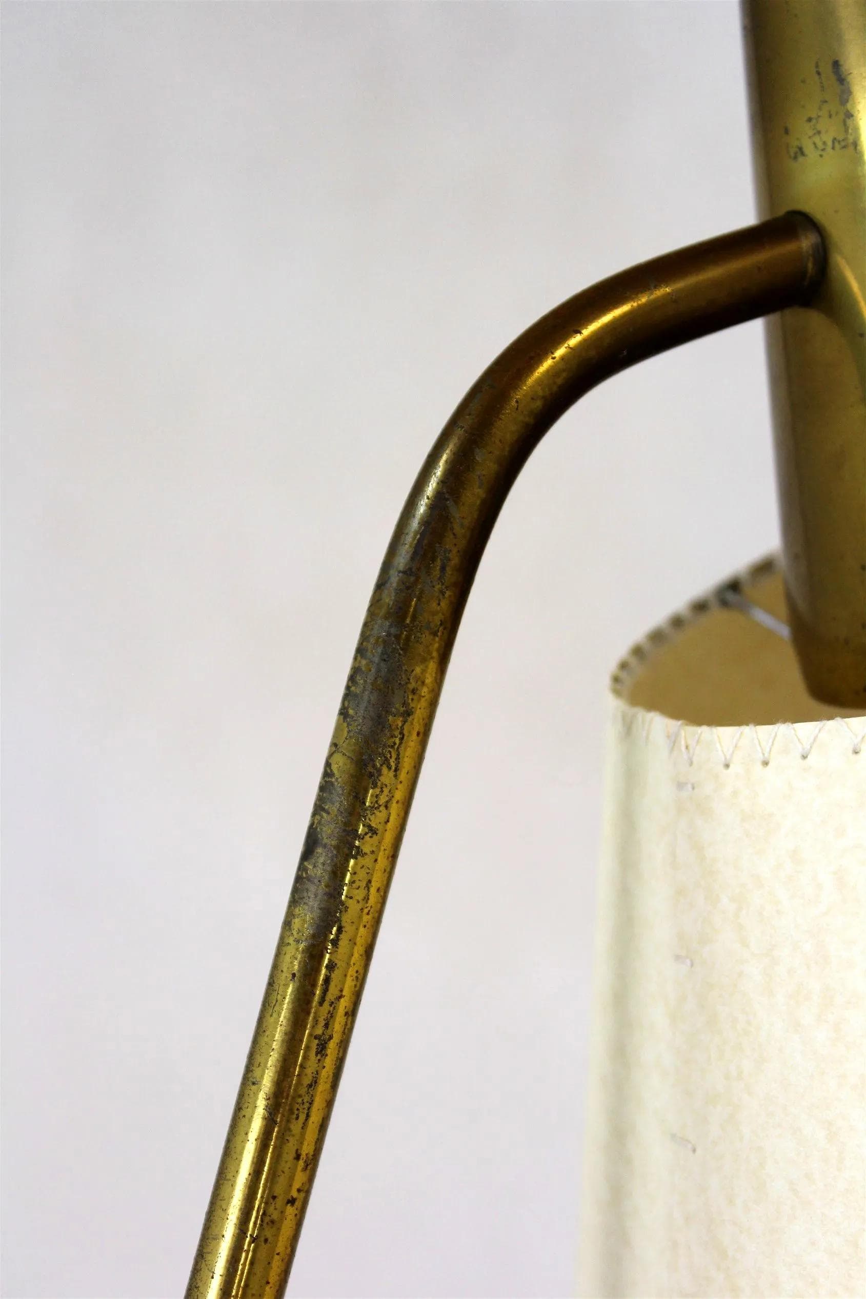 Floor lamp Giraffe, beige metal, by J. Hurka, Napako, Czechoslovakia, 1960s. - 98134