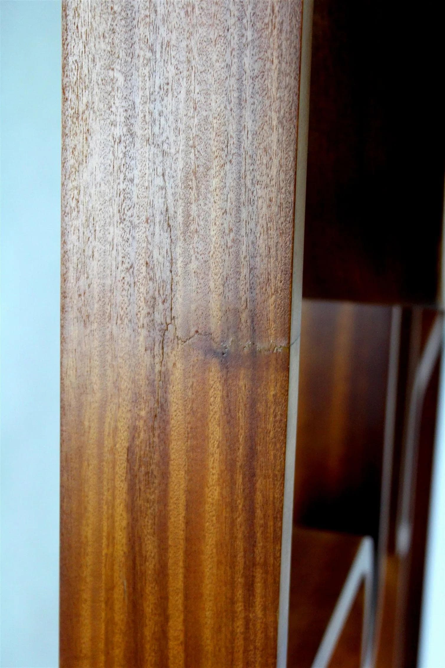 Regał ścianka, brązowy, sklejka, proj. L. Volak, Czechy, lata 60. - 98132