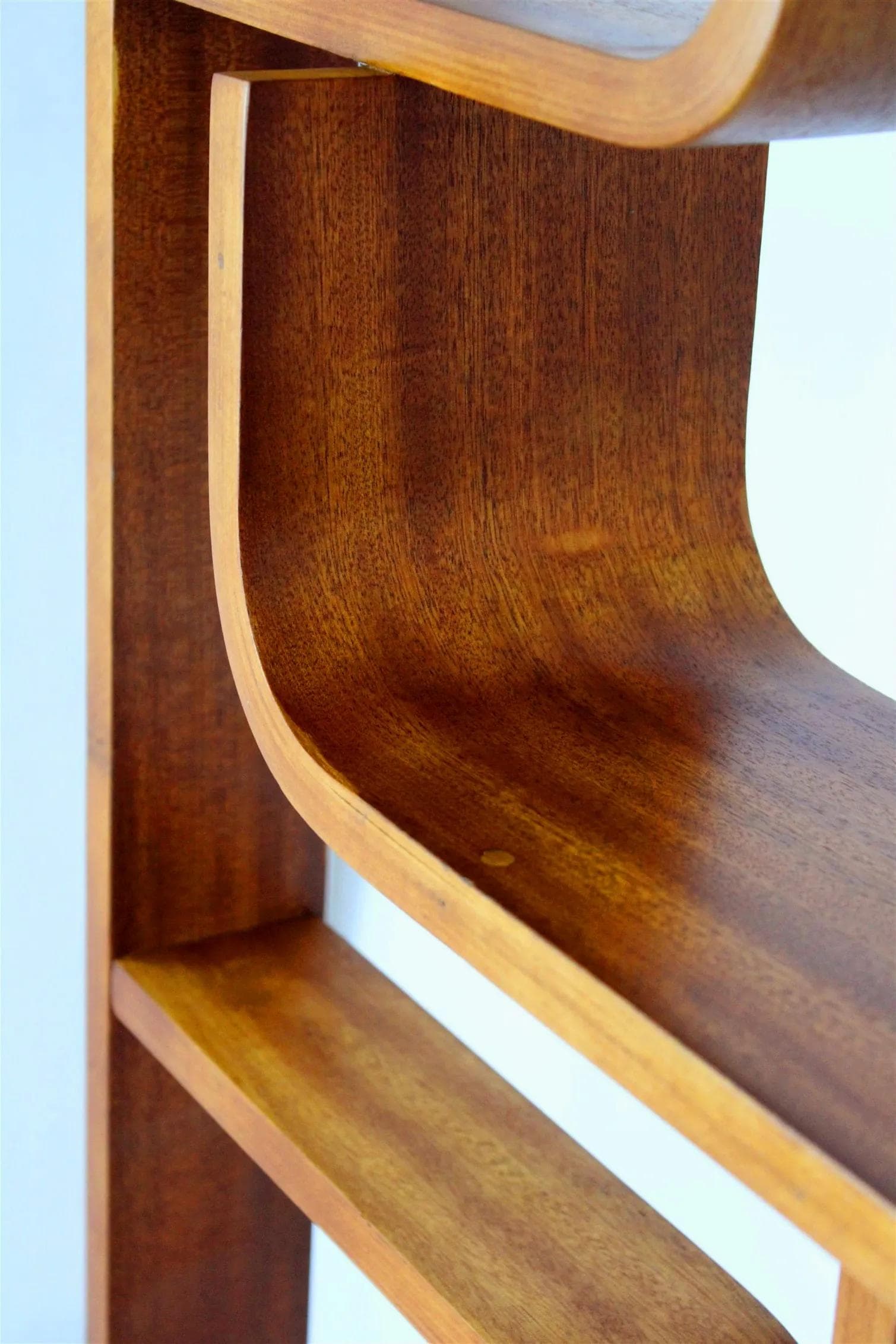 Regał ścianka, brązowy, sklejka, proj. L. Volak, Czechy, lata 60. - 98125