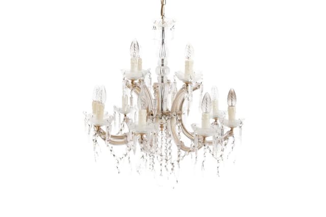 Kryształowy żyrandol, Europa Zachodnia, lata 50. - WYMIARY