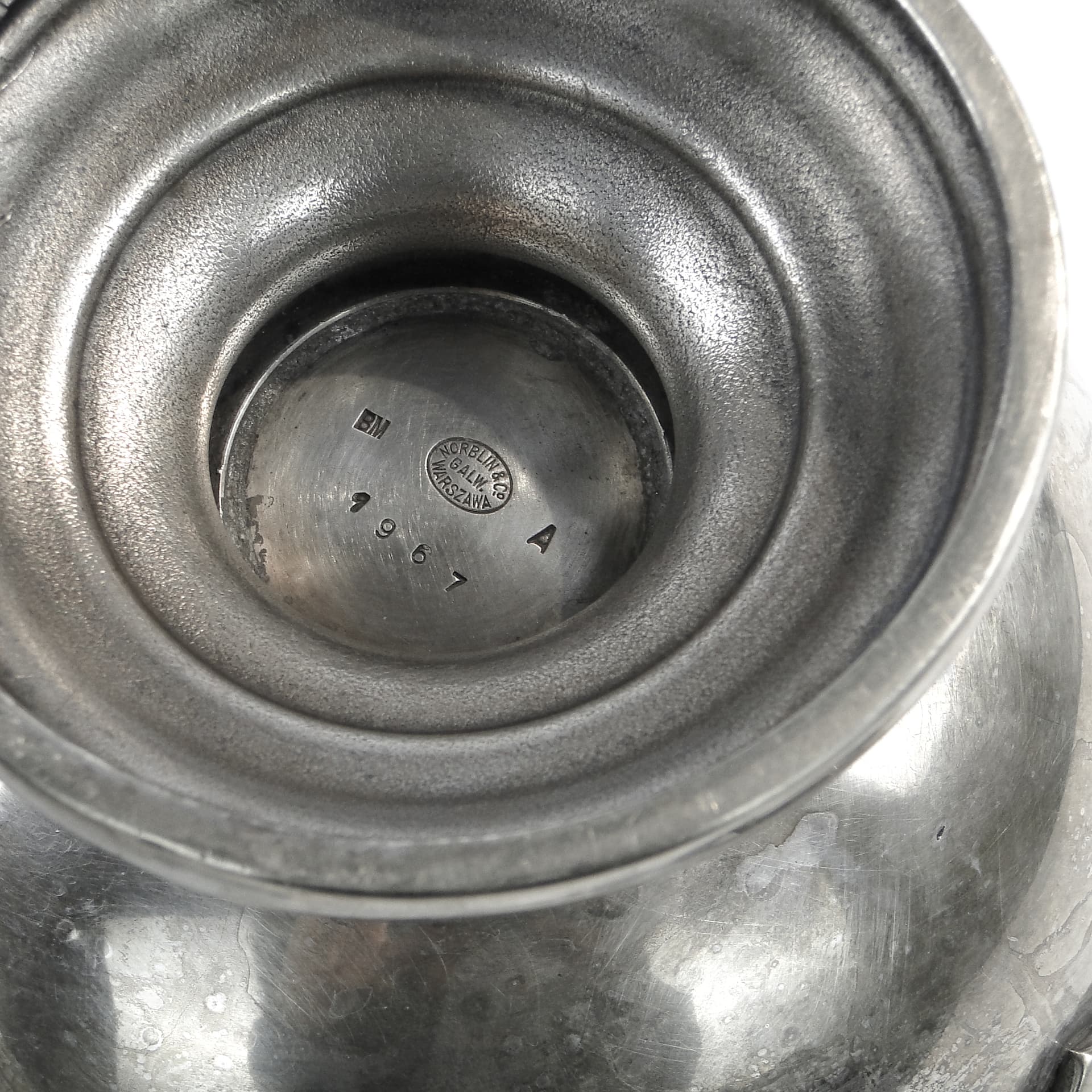 Waza do zupy, Art Deco, mosiądz srebrzony, Norblin, Polska, lata 30. - 98767