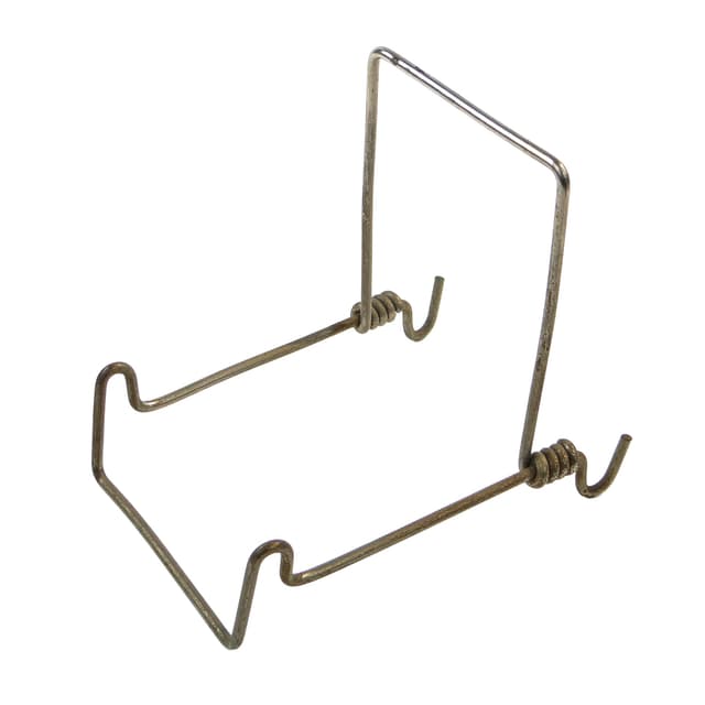 Plate stand, mid-century modern, brown steel, Poland, 1950s. - DIMENSION