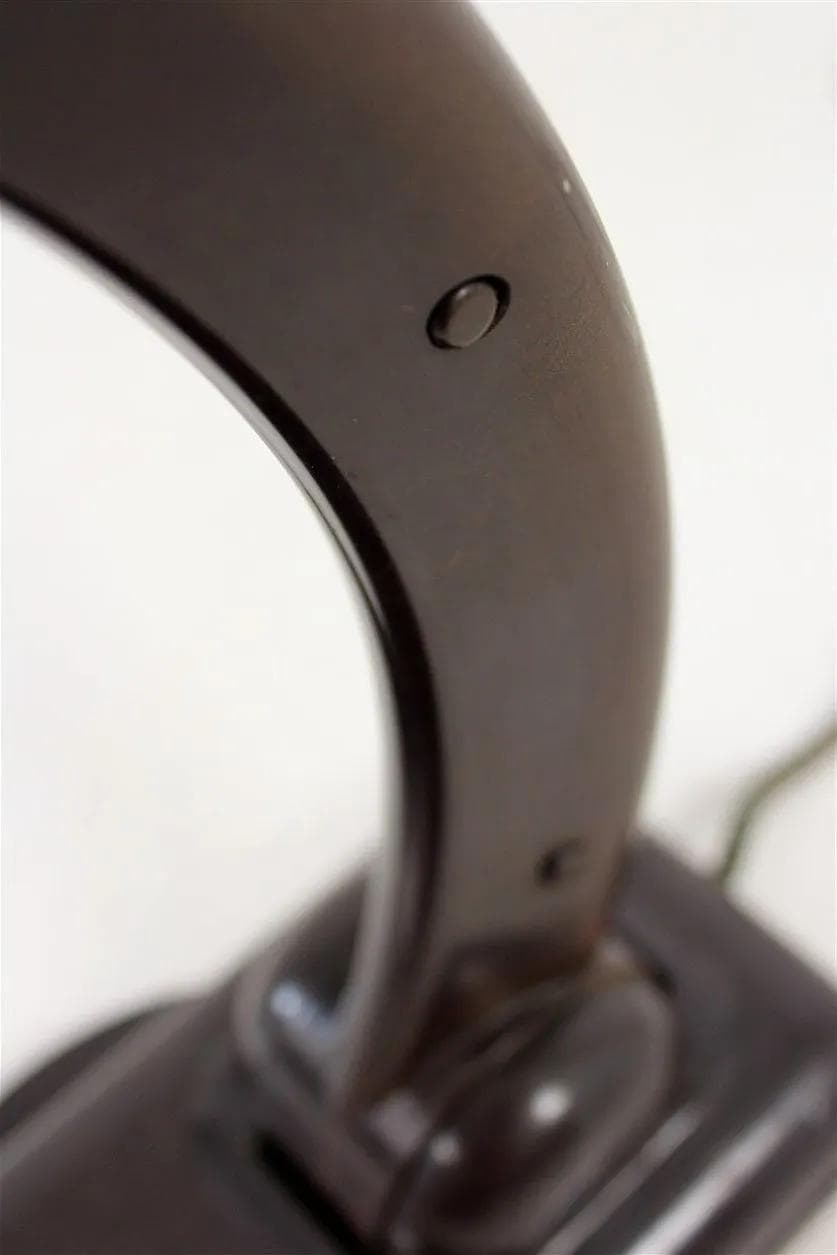 Lampka biurkowa Sigma, bakelit ciemnobrązowy, proj. C. Dell, Niemcy, lata 30. - 98405