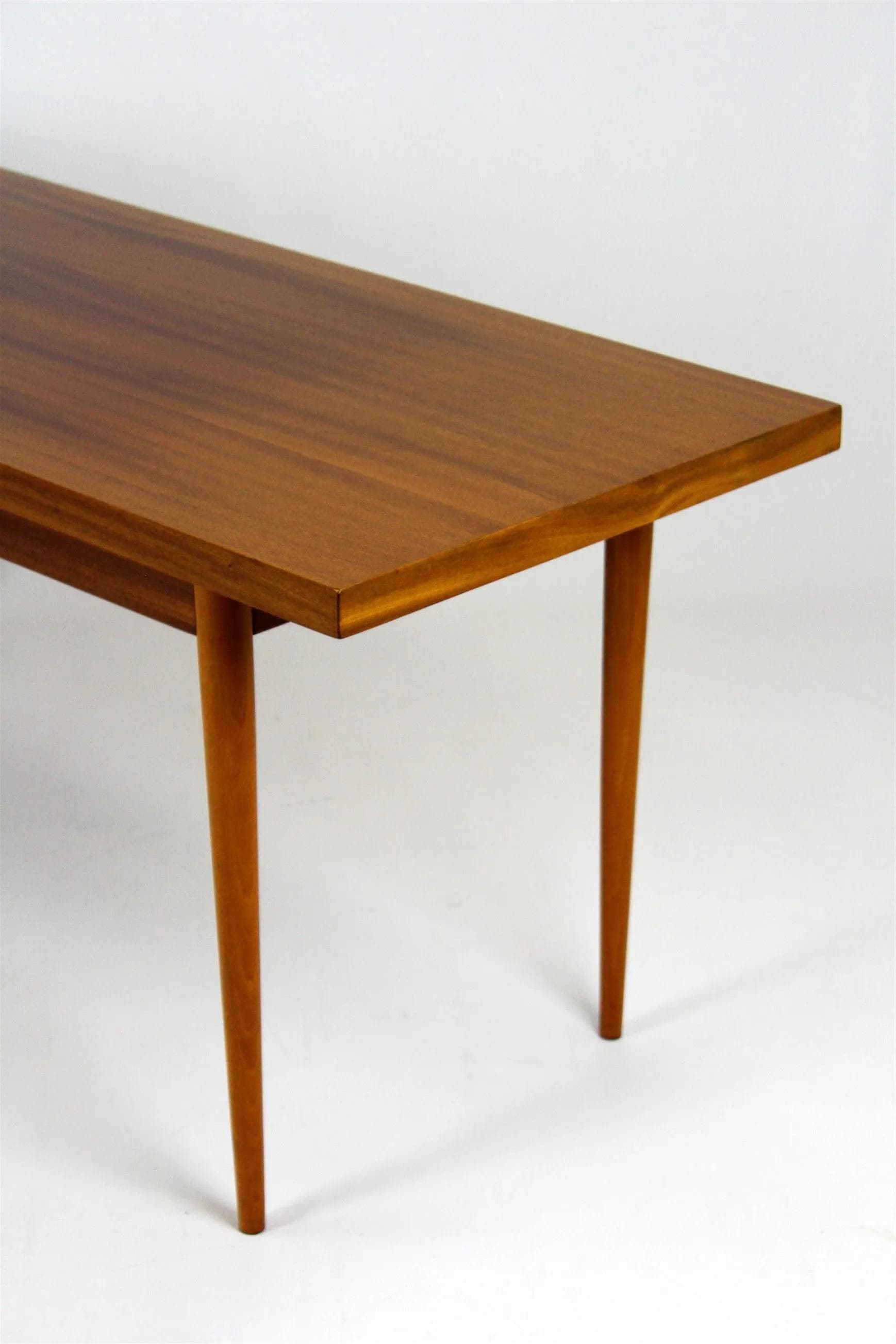 Coffee table, dark mahogany, by F. Mezulanik, UP Závody, Czech Republic, 1960s. - 98465