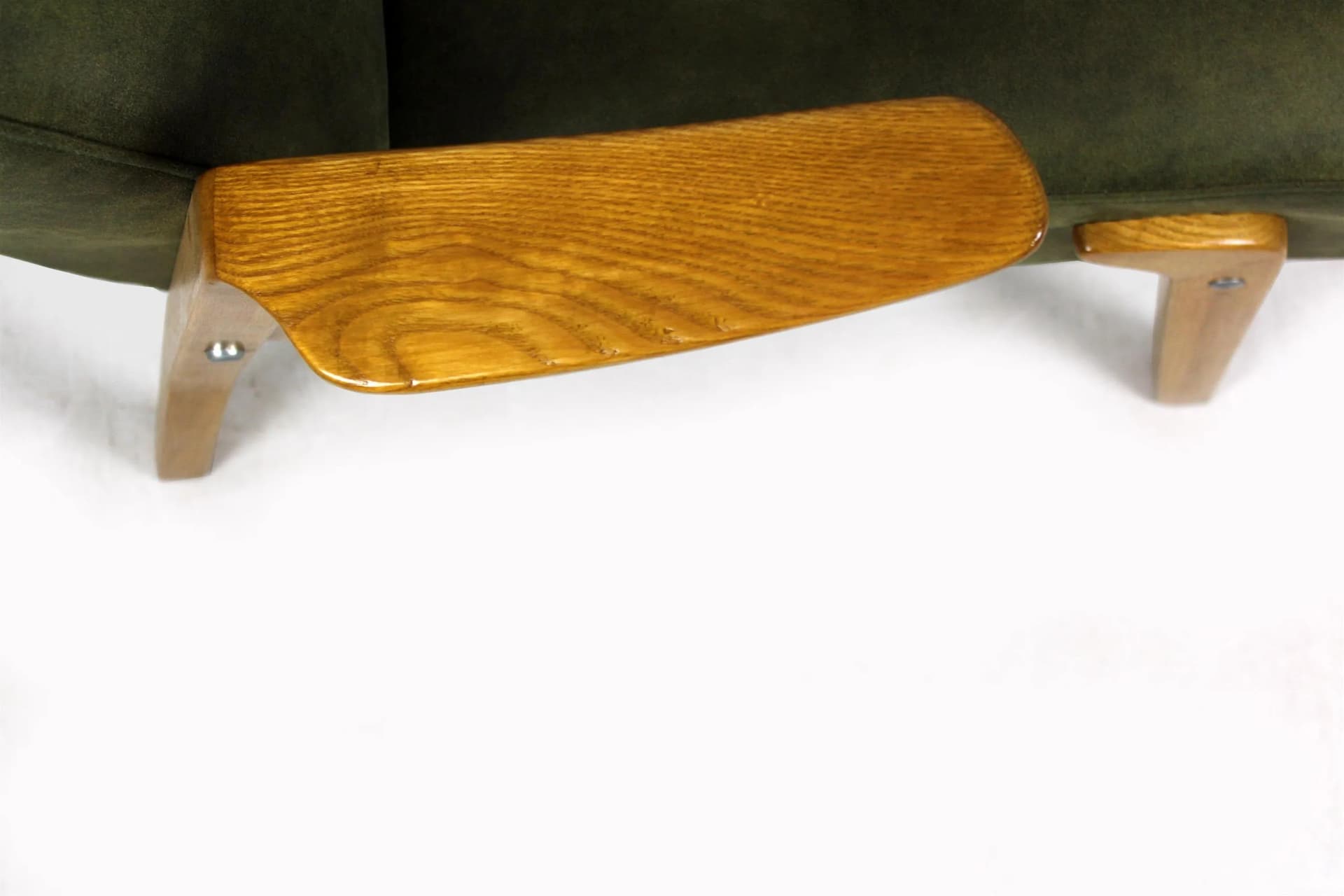 Fotel Mid-Century Modern, zielony, jesion, Czechy, lata 60. - 98570