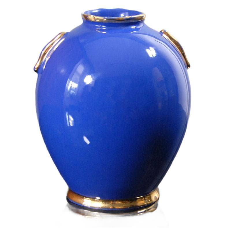 Cobalt Blue Ceramic Vase, by R. Chevalier for Boch Freres, Belgium, 1930s - 7311