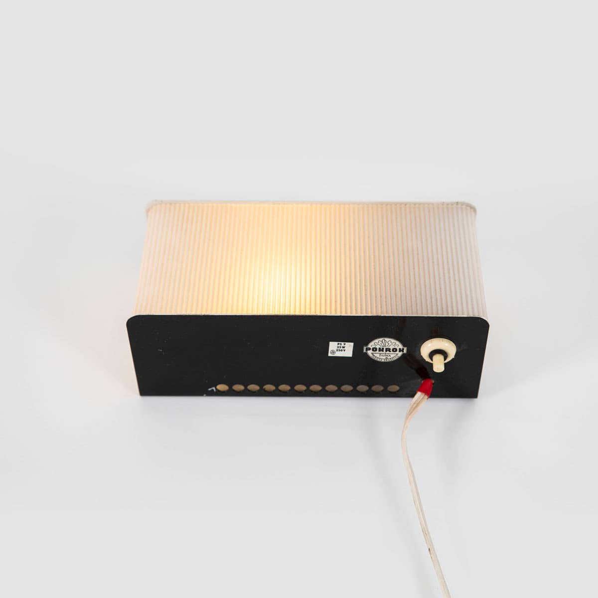 Wall lamp, black, Pokrok Žilina, Czechoslovakia, 1960s. - 98665