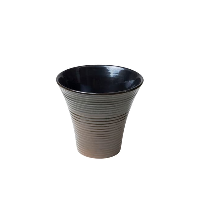 Wazon, szary, ceramika, Czechosłowacja, lata 60. - WYMIARY