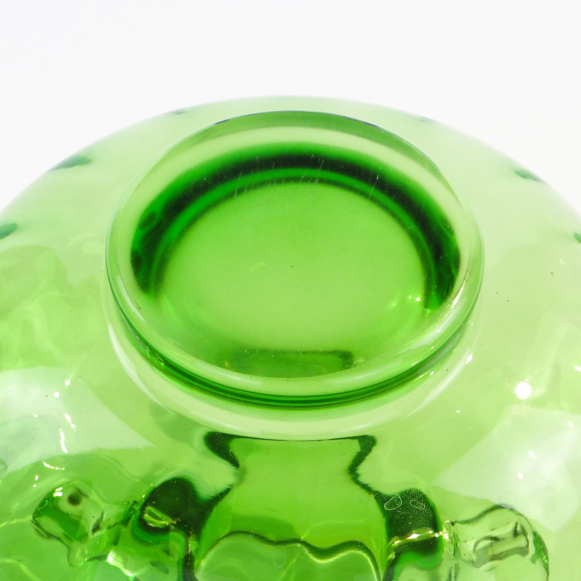 Wazon mid-century modern, szkło turkusowe, Polska, lata 70. - 98794