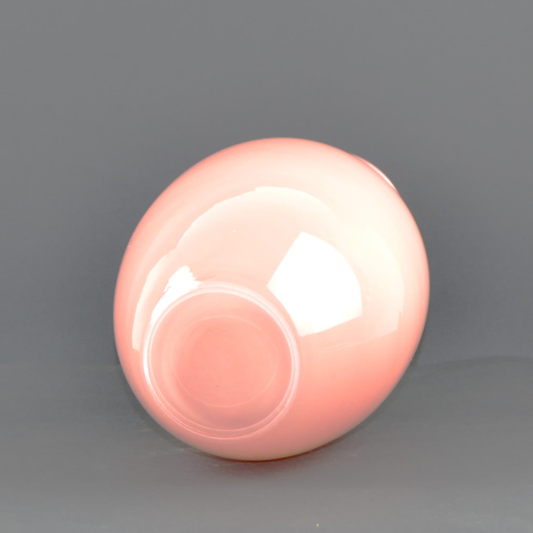 Wazon, różowy, szkło, proj. J. Słuczan-Orkusz, Polska, lata 80. - 98803