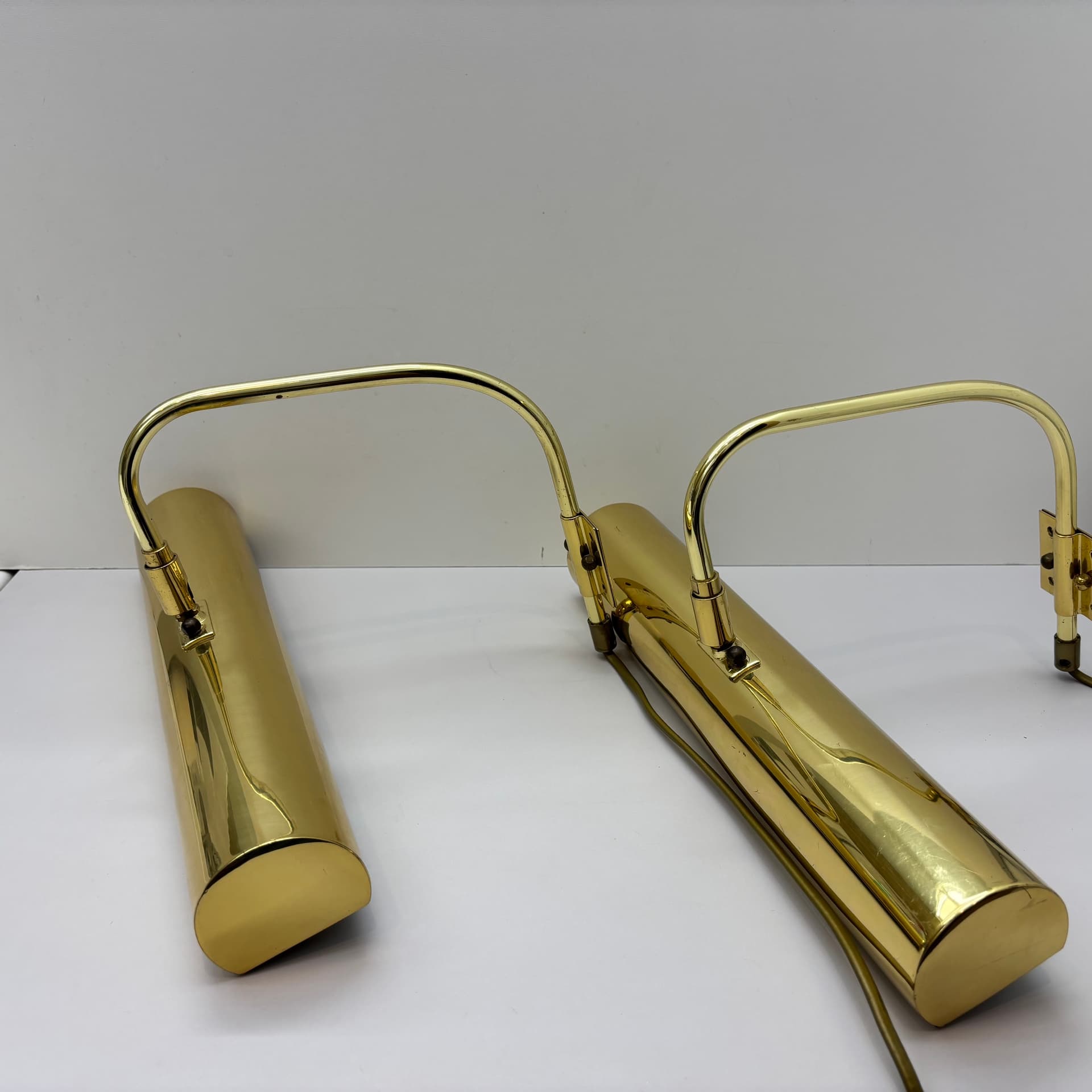 Para kinkietów, mosiądz złoty, Holtkötter, Niemcy, lata 70. - 98861