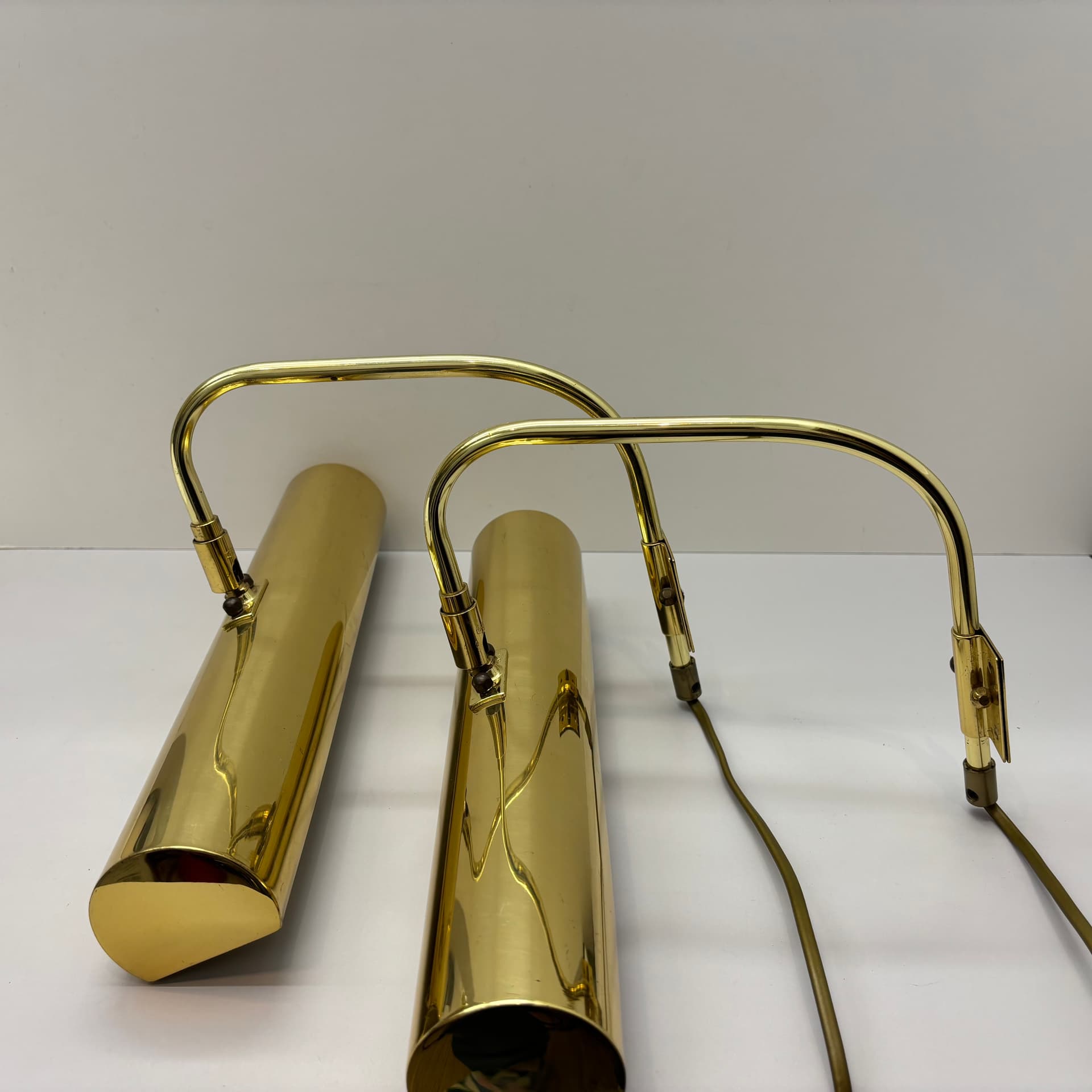 Para kinkietów, mosiądz złoty, Holtkötter, Niemcy, lata 70. - 98859