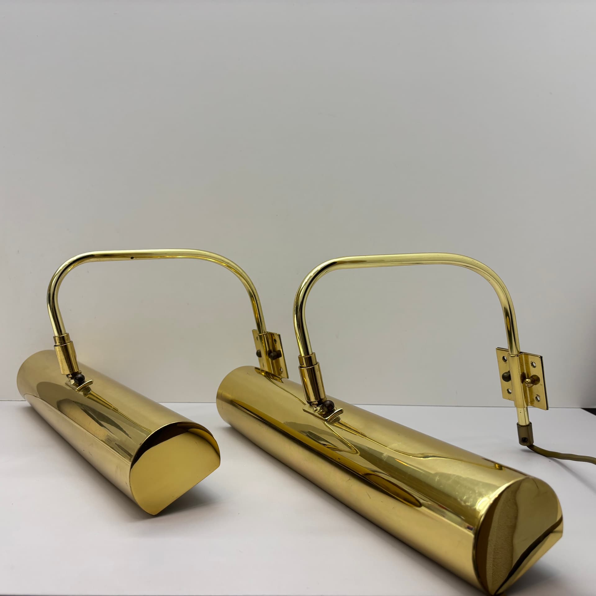 Para kinkietów, mosiądz złoty, Holtkötter, Niemcy, lata 70. - 98866