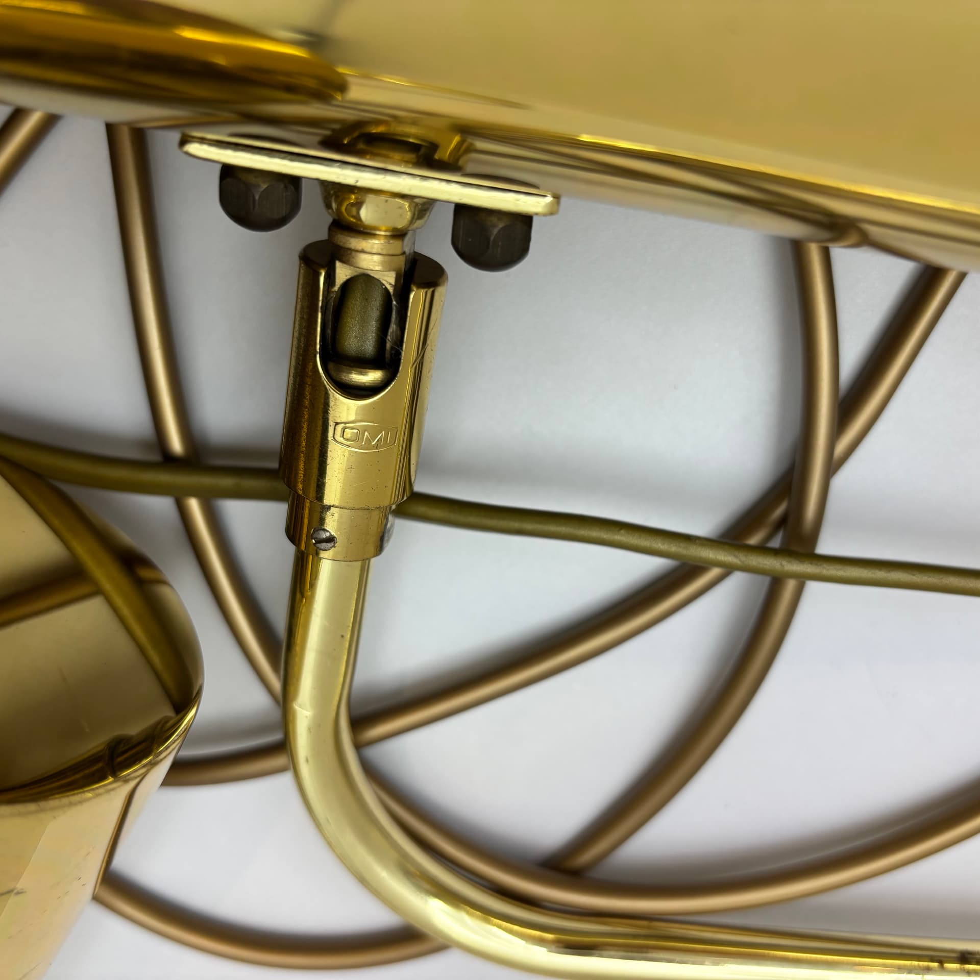 Para kinkietów, mosiądz złoty, Holtkötter, Niemcy, lata 70. - 98869