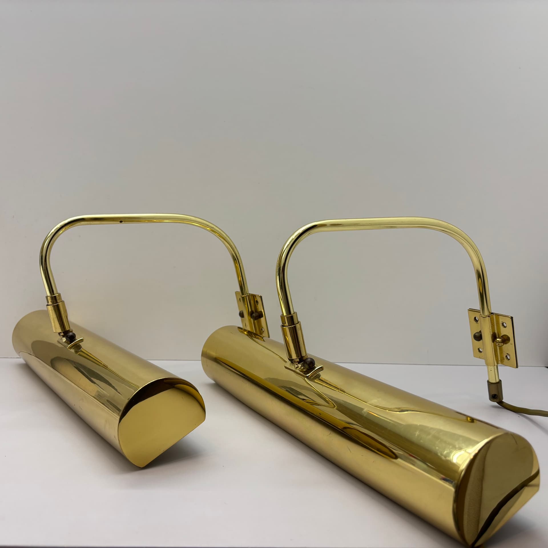 Para kinkietów, mosiądz złoty, Holtkötter, Niemcy, lata 70. - 98858