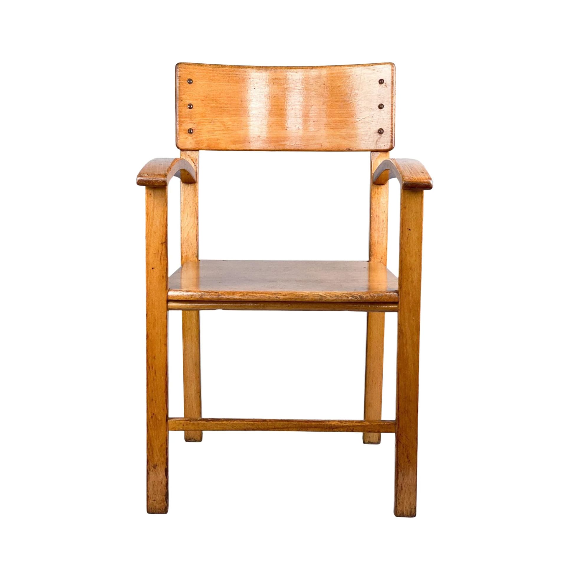 Children's chair, light brown beech, Germany, 1930s.