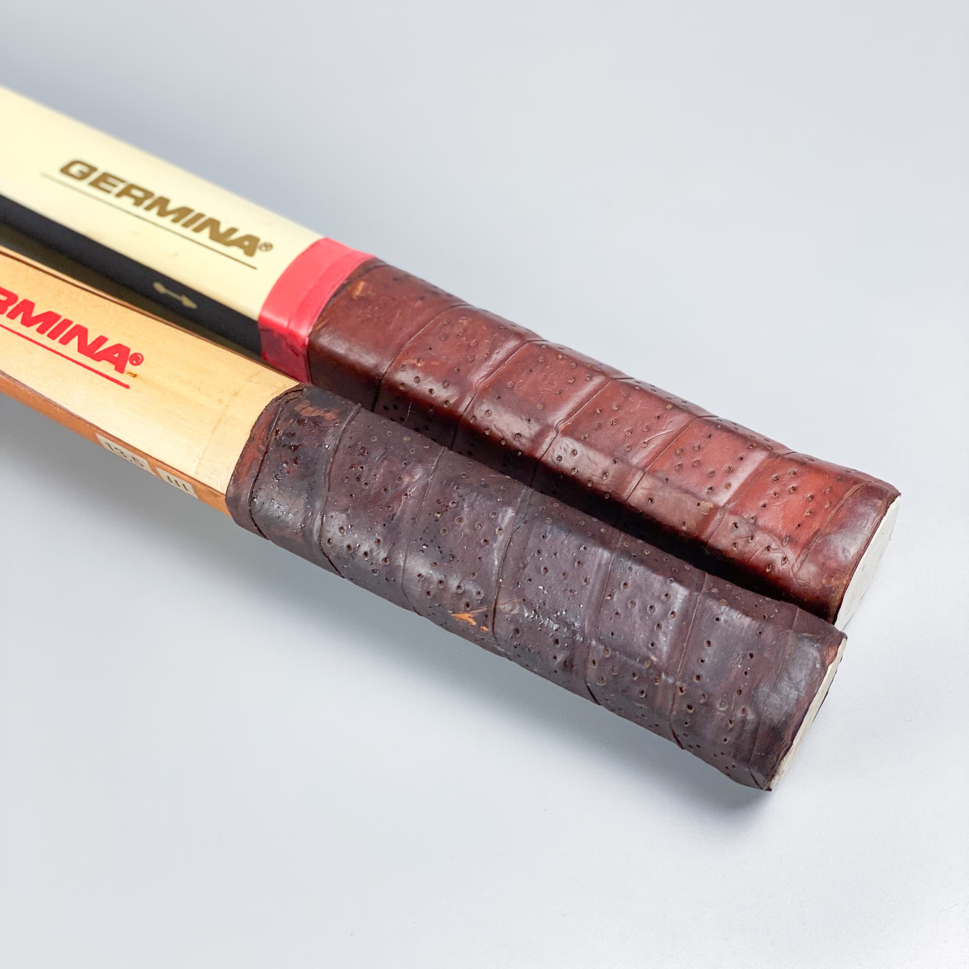 Zestaw dwóch rakiet tenisowych Germina Elite, multikolor, drewno, Niemcy, lata 60. - 98934