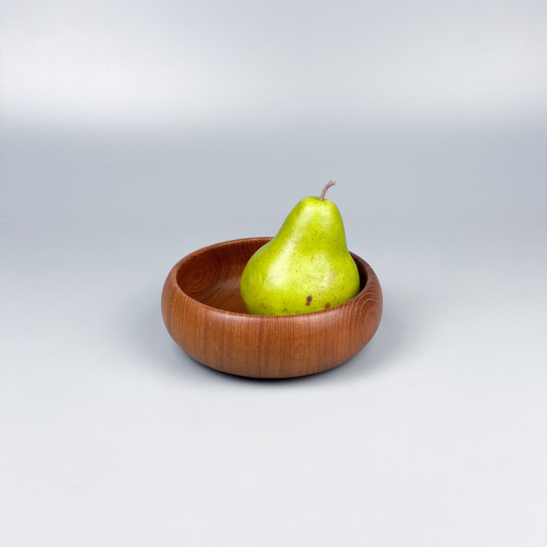 Bowl, brown teak, 1970s - 98972