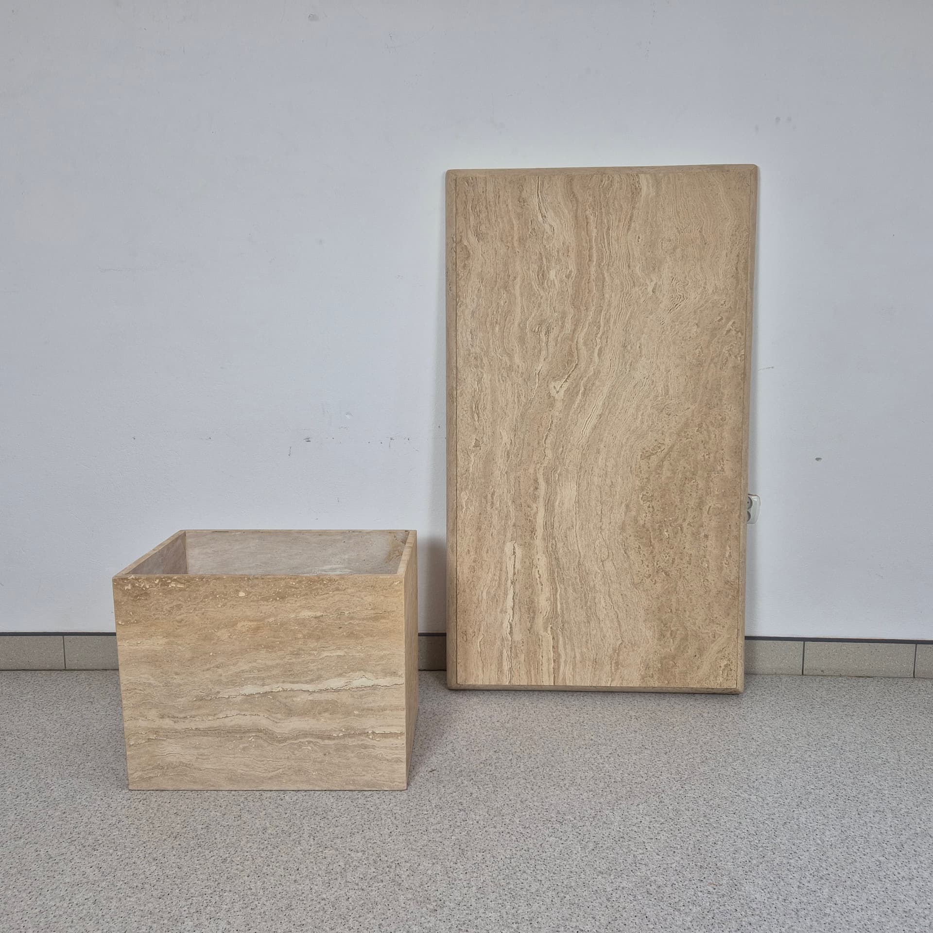 Stół kawowy z trawertynu, Włochy lata 70 - 99016