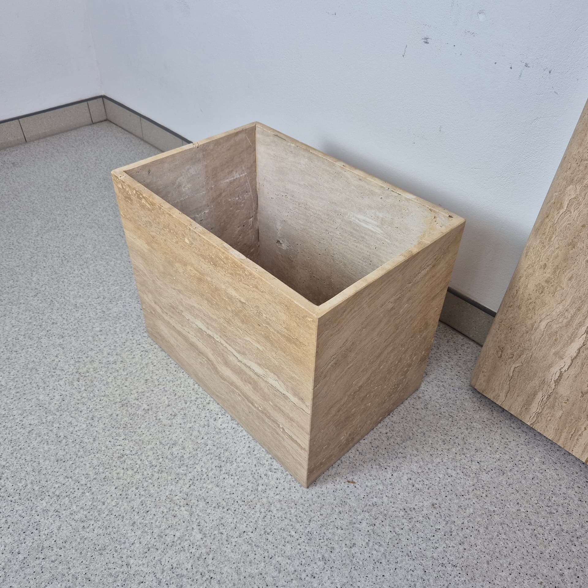 Stół kawowy z trawertynu, Włochy lata 70 - 99010