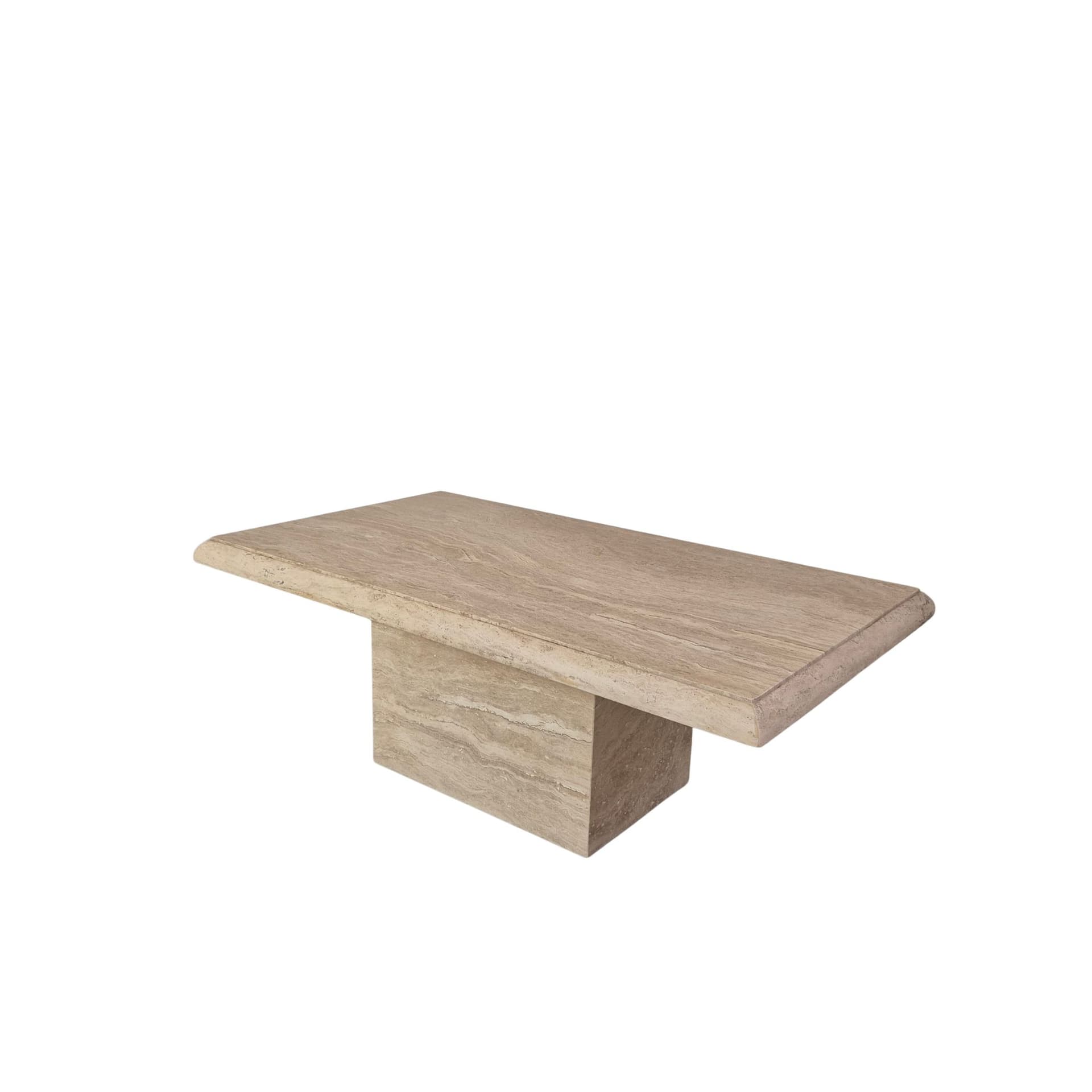 Stół kawowy z trawertynu, Włochy lata 70