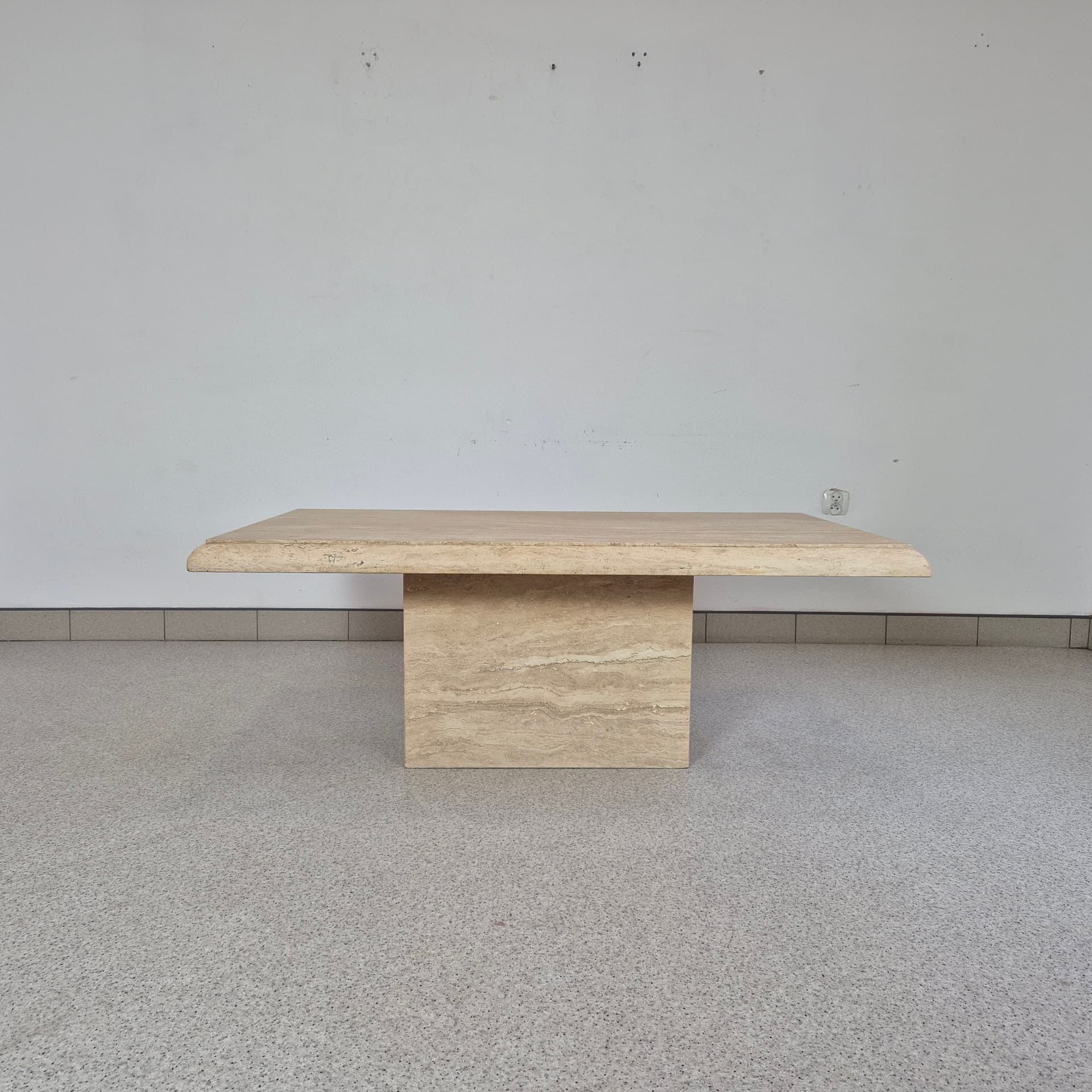 Stół kawowy z trawertynu, Włochy lata 70 - 99013