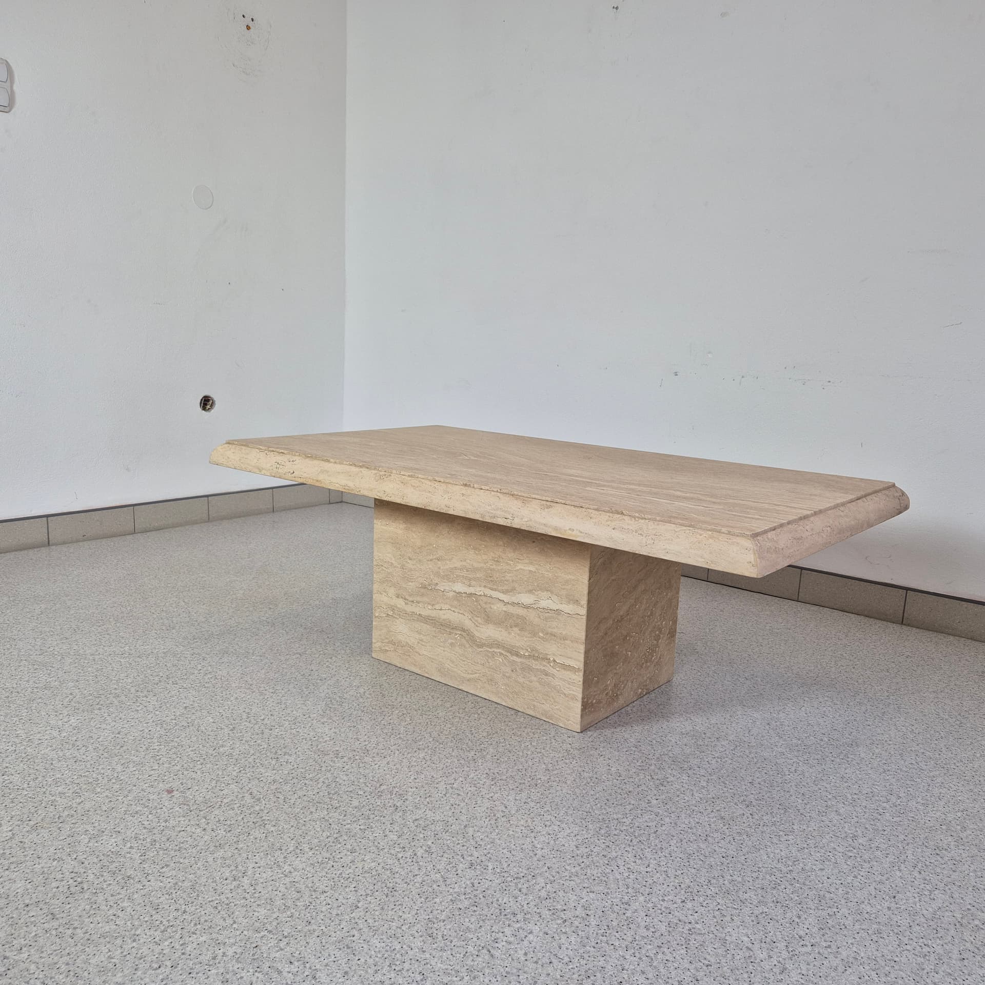 Stół kawowy z trawertynu, Włochy lata 70 - 99012